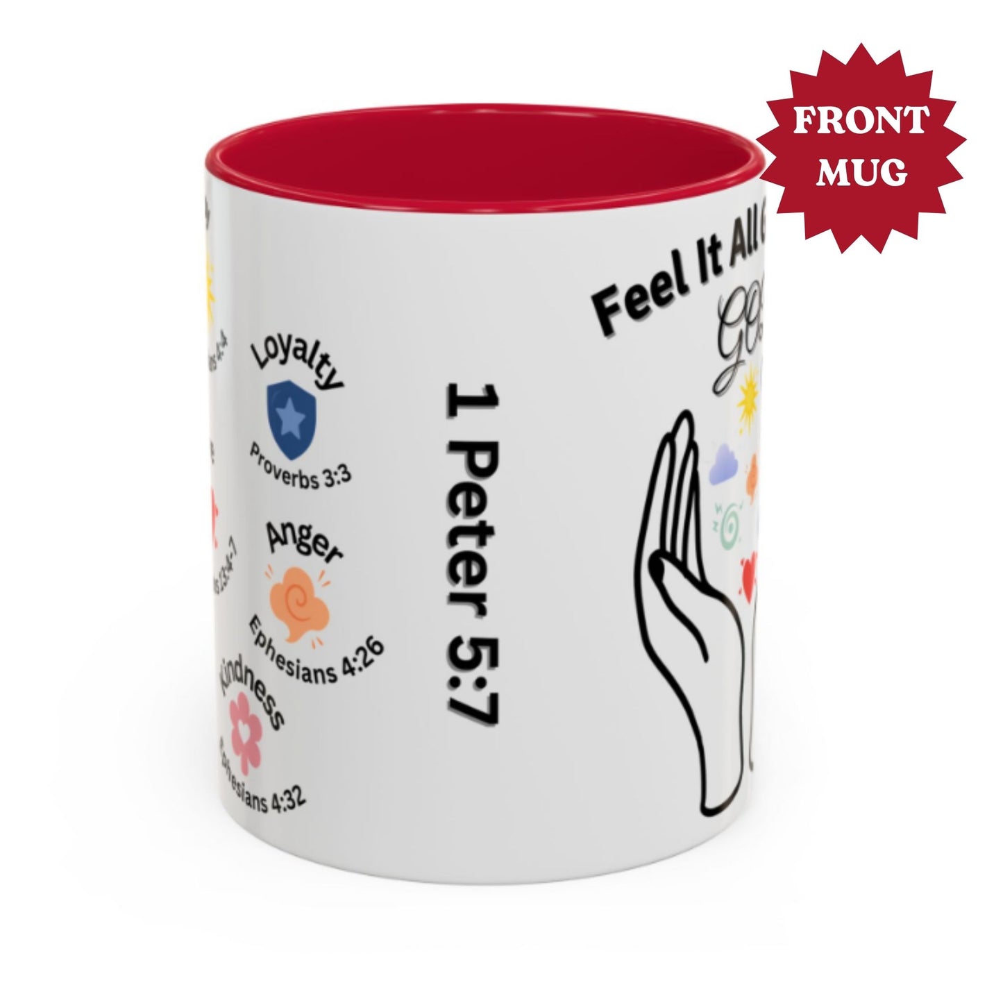 Christian Faith Two-Tone Coffee Mug 11oz – Inspirational Symbol Gifts