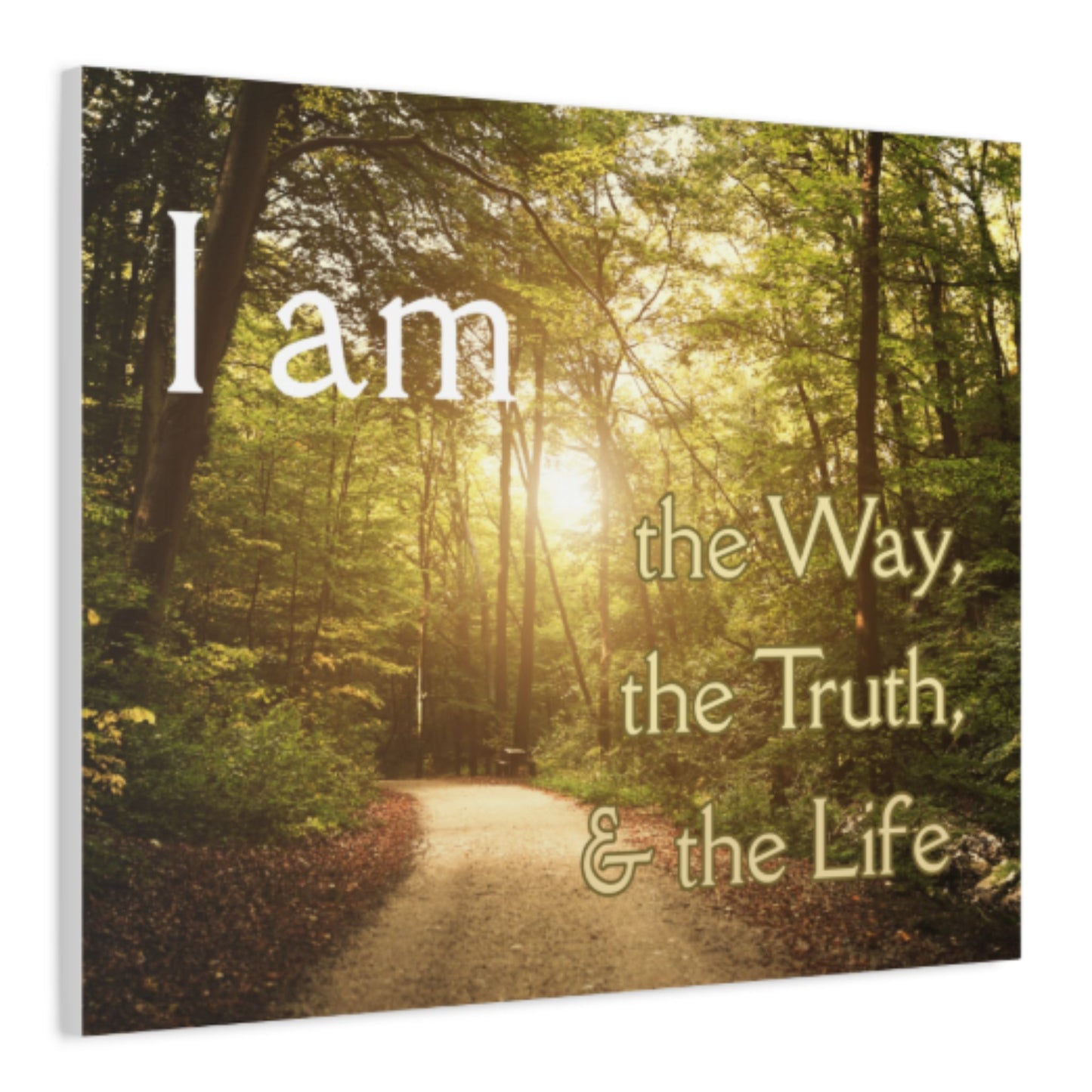 I Am the Way Truth & Life Christian Christmas Canvas | Faith Wall Art