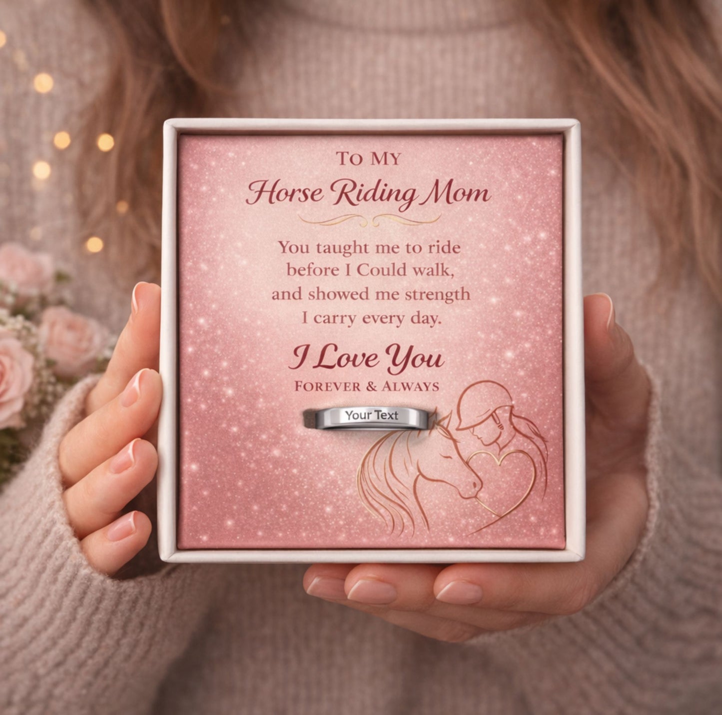 Personalized Horse Mom  Ring