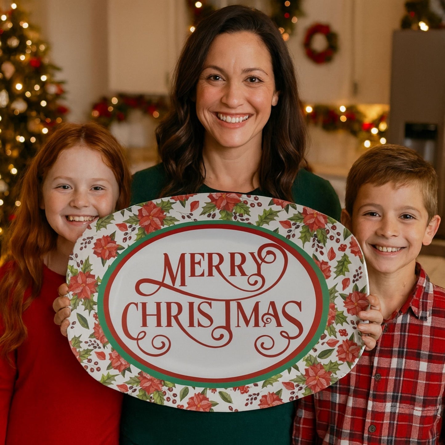 Merry Christmas Serving Tray – Festive Holiday Platter