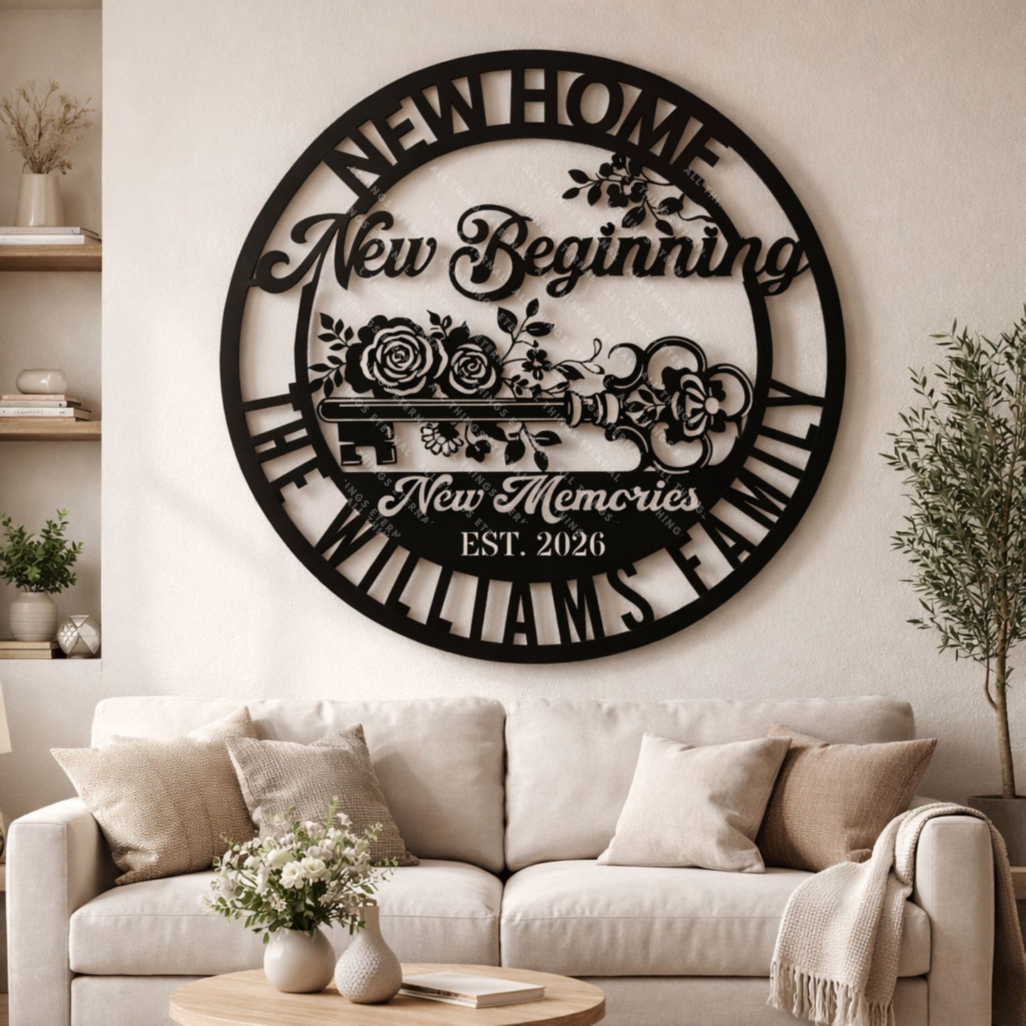 Personalized New Home Metal Sign – Housewarming Gift for New Homeowners