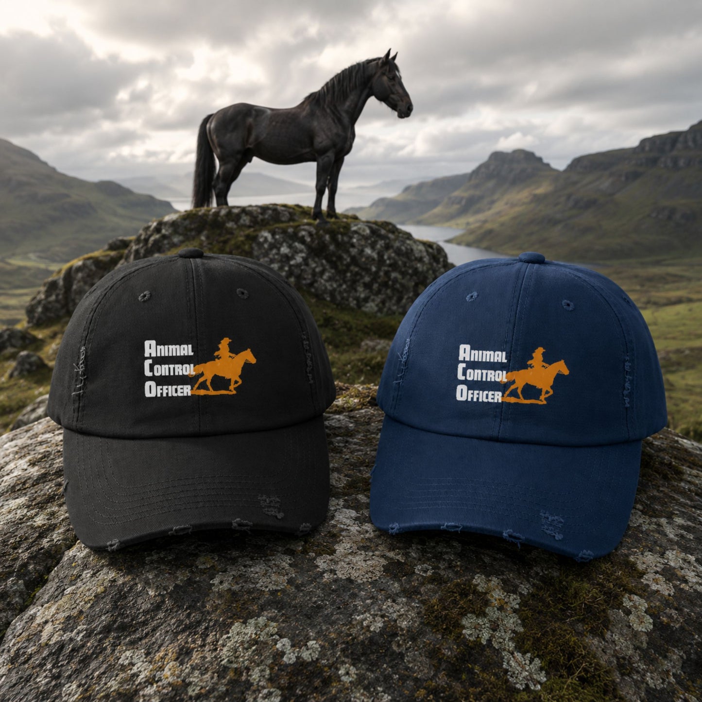 Animal Control Officer Distressed Horse Rider Baseball Cap For Horse Lovers