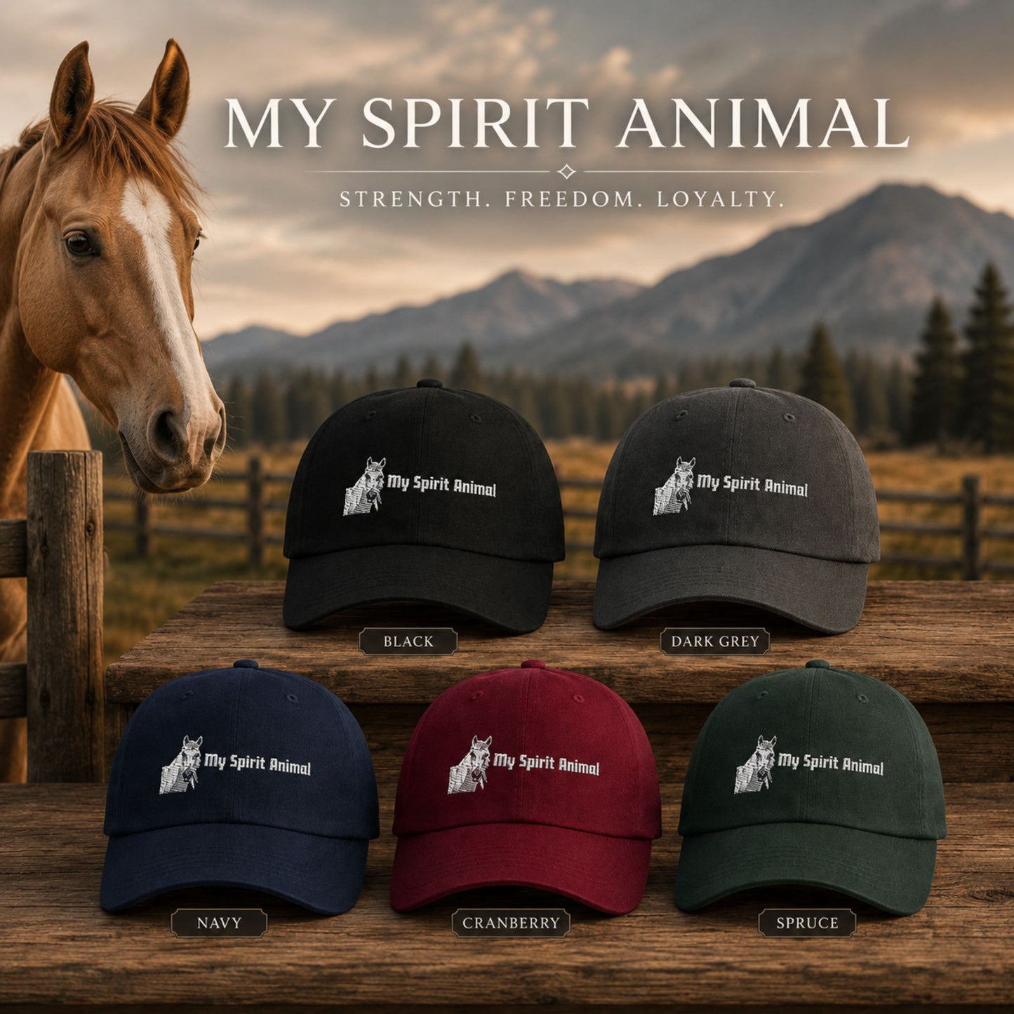 Emotional Support Animal Dad Cap — My Spirit Animal Embroidered Hat