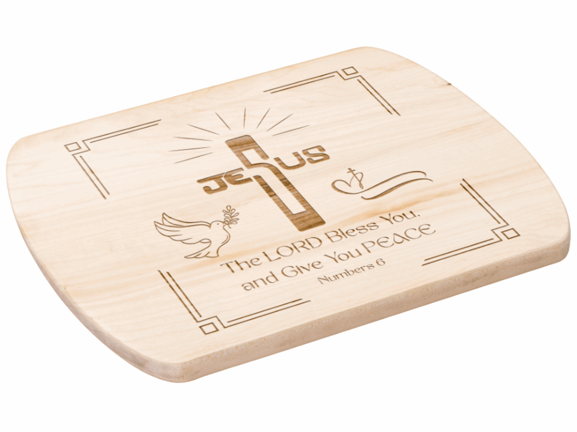 Beautiful Christian Cutting Board- Religious Gift for Housewarming, Wedding, or Pastor