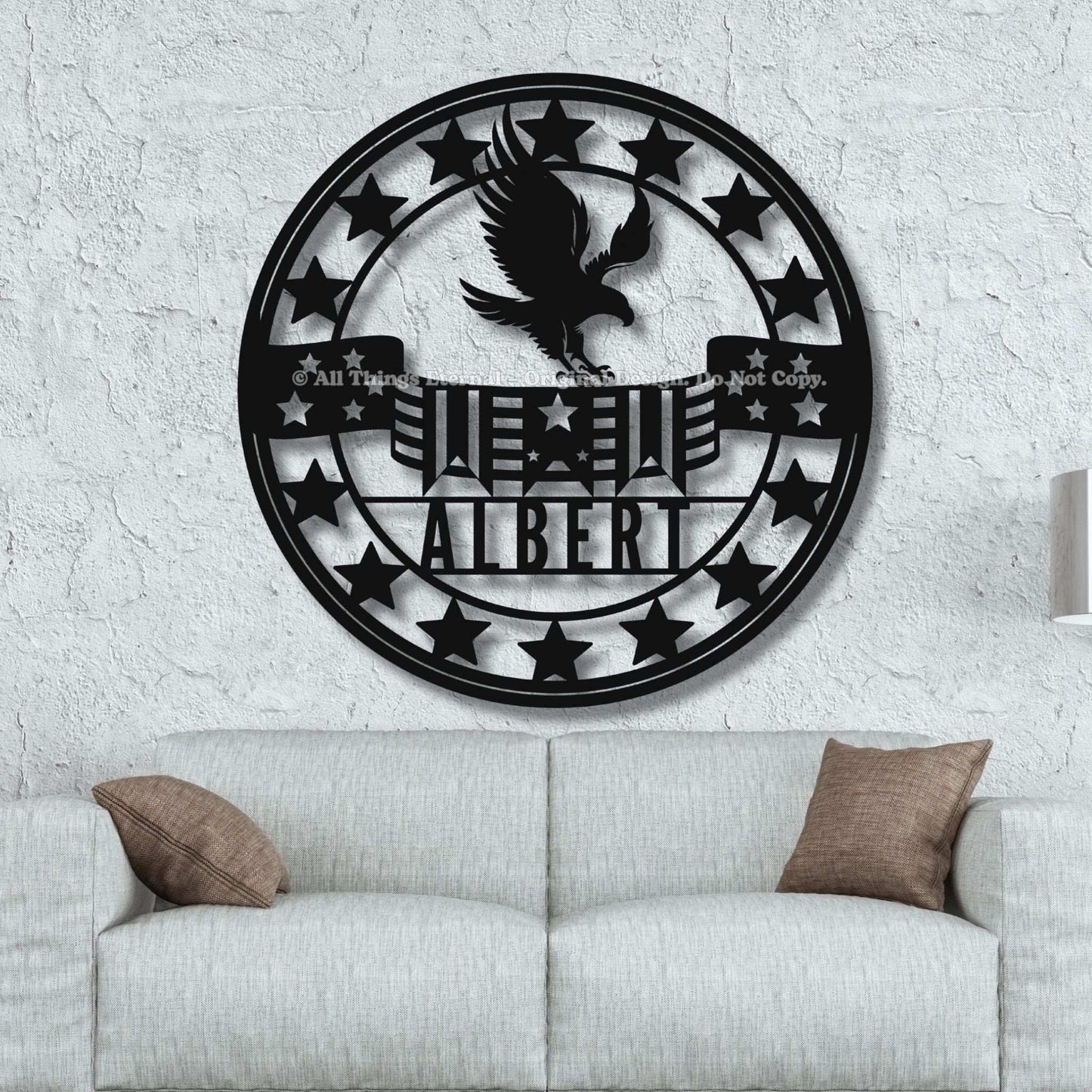 Custom Patriotic Metal Sign- Military Gifts Decor