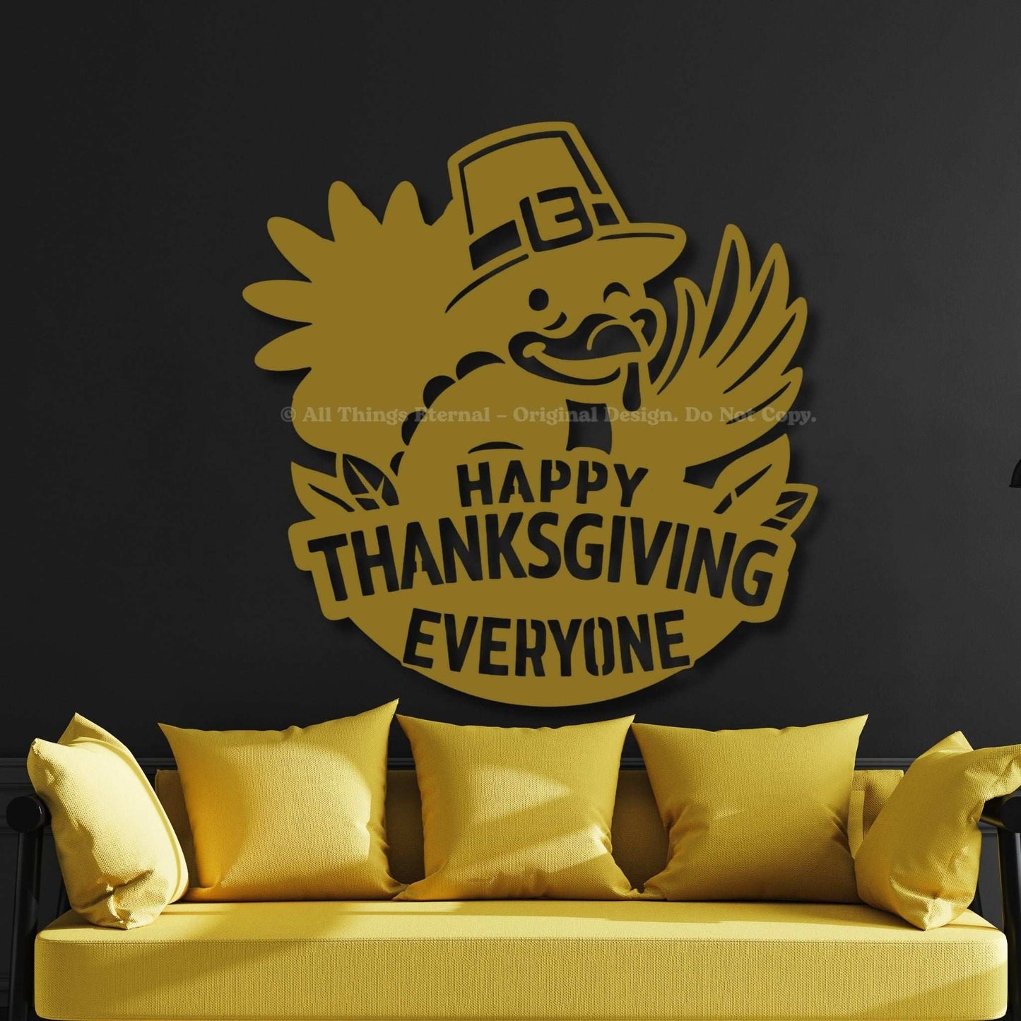 Thanksgiving Turkey Metal Sign - Wall Art for Home