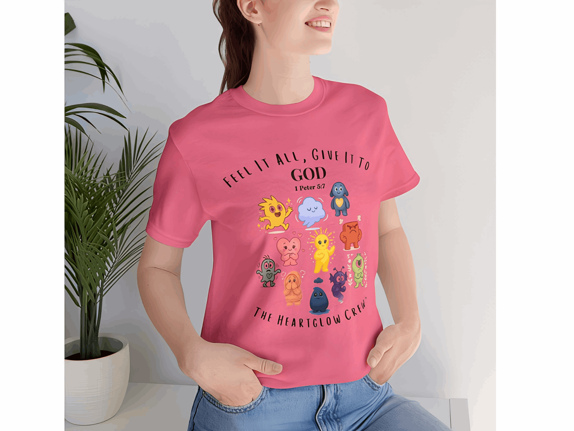 The Heartglow Crew™ Faith T-Shirt – Christian Emotional Characters Tee for Kids, Teens & Adults