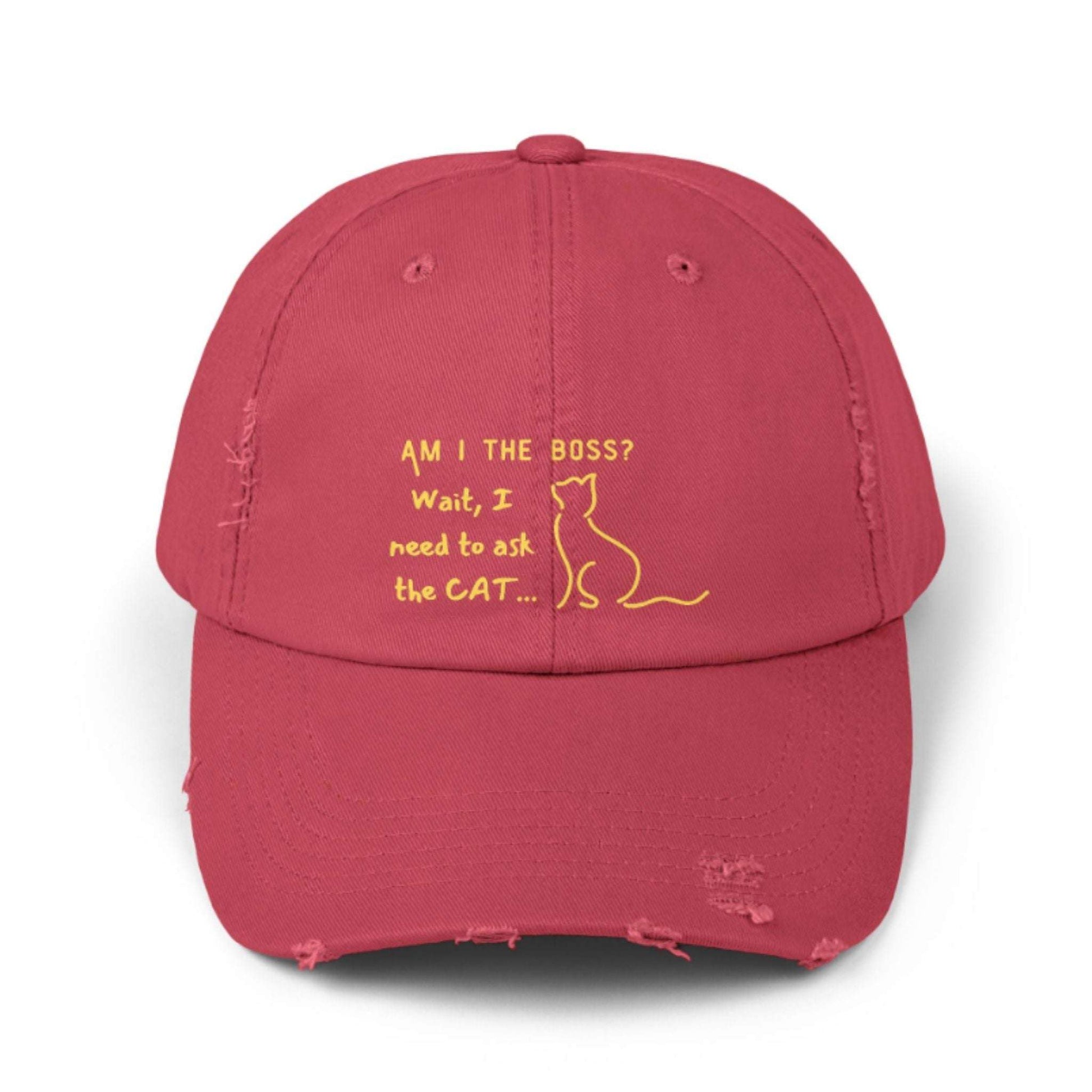 Funny Cat Lover Distressed Baseball Cap