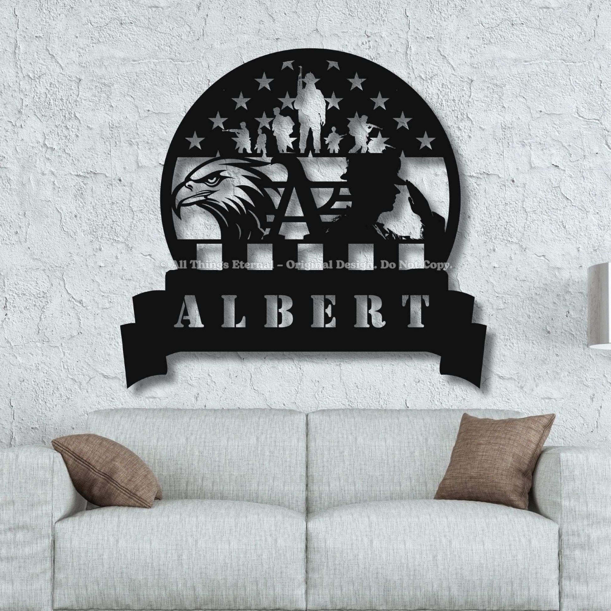 Personalized Wall Art – Independence Day Gifts for US Veterans