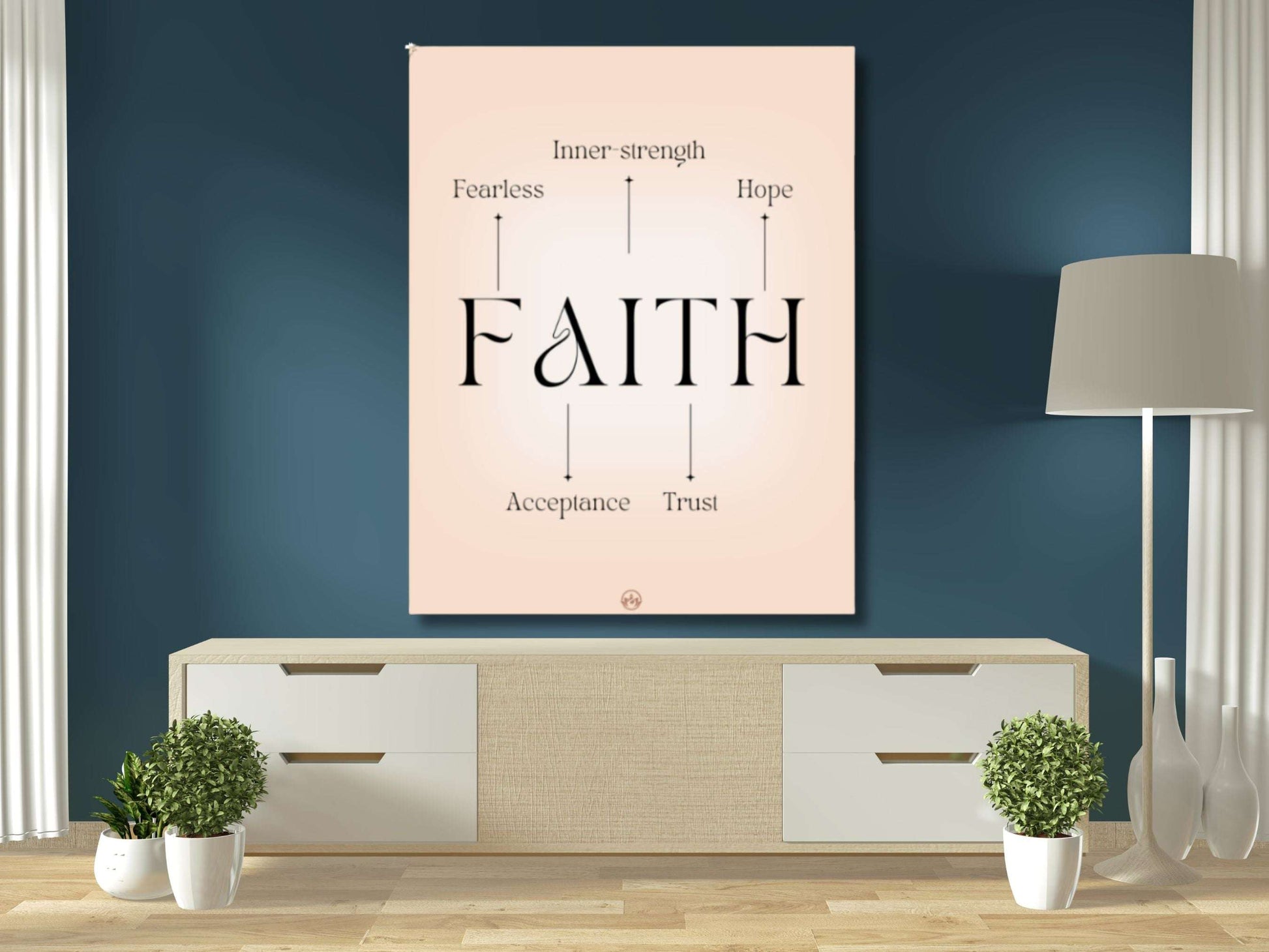 Unframed Faith Wall Art Print – Christian Inspirational Poster Decor
