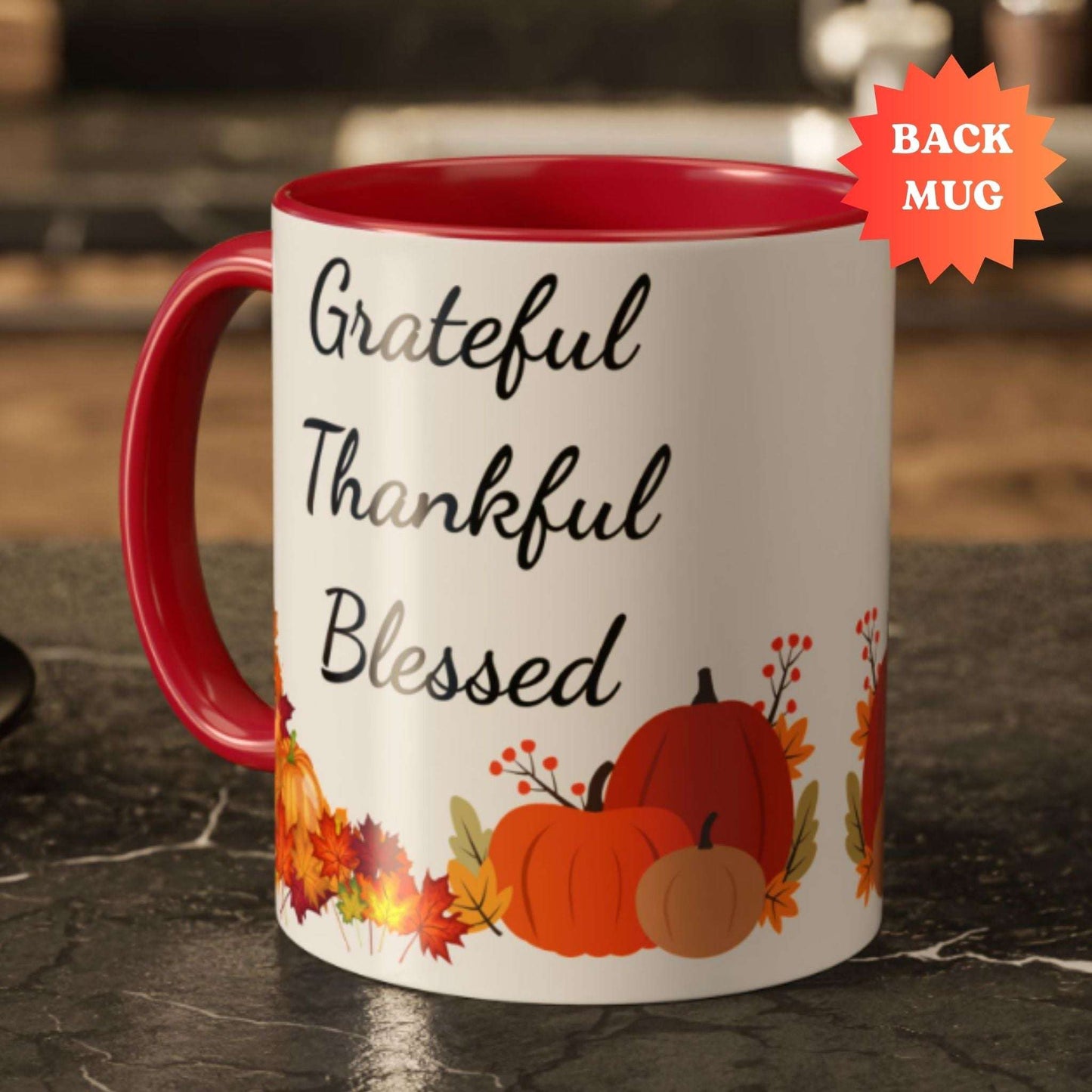 Thanksgiving Pumpkin Coffee Mug – Inspirational Fall Gift for Coffee Lovers