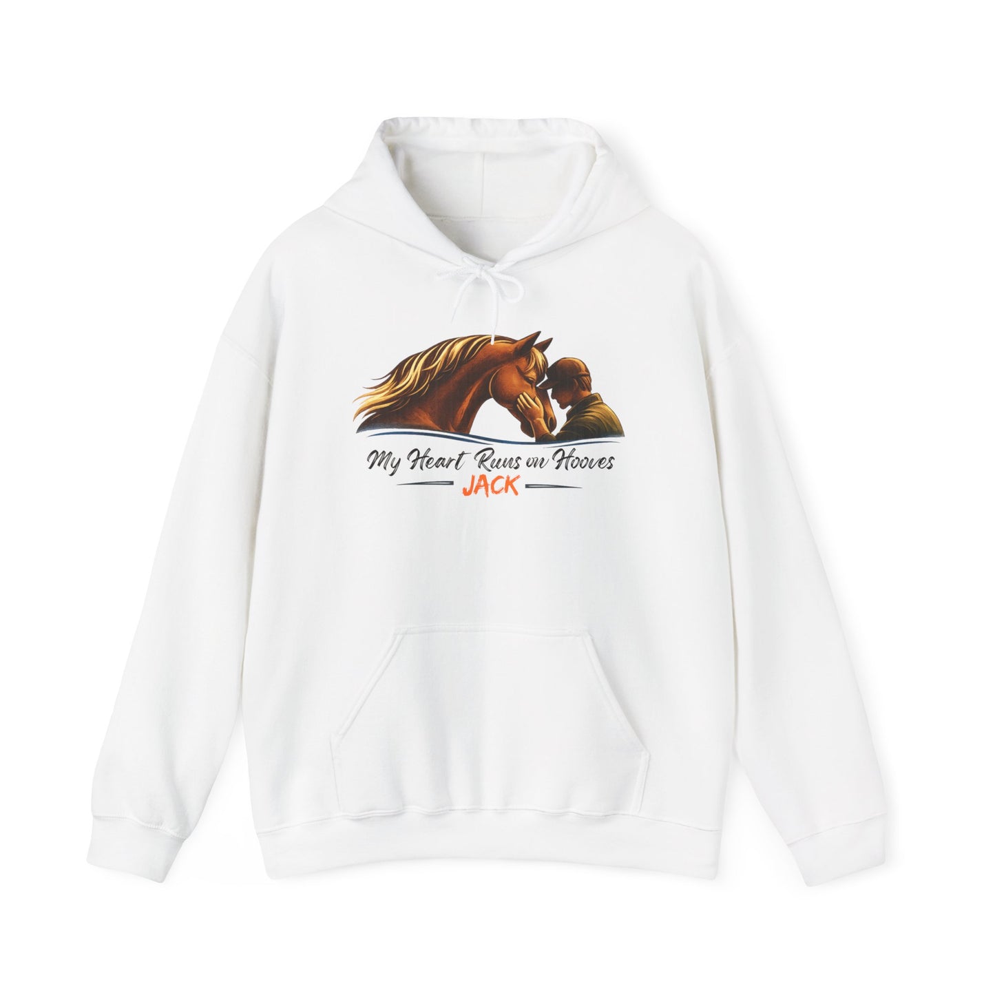 Personalized My Heart Runs on Hooves Hoodie for Men