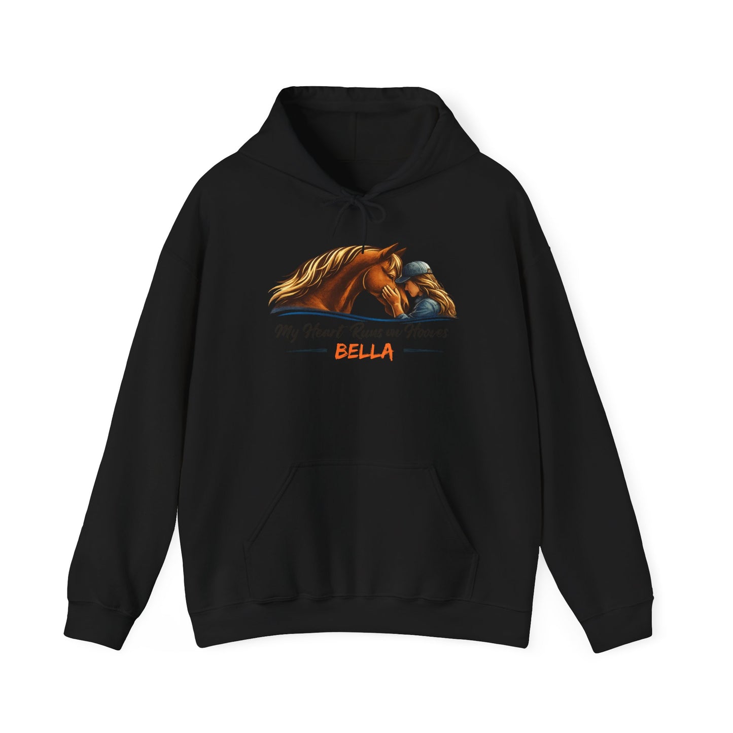 Personalized My Heart Runs on Hooves Hoodie for Women