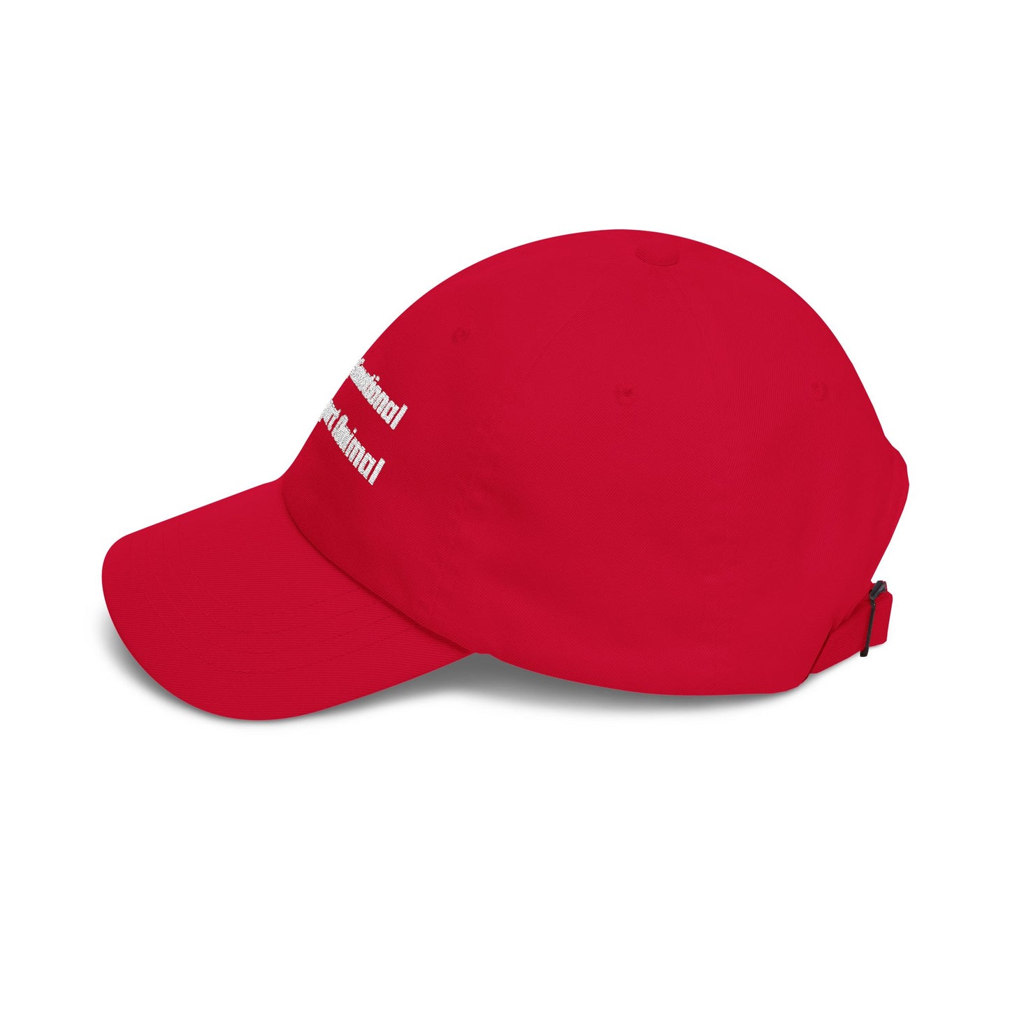 Dad Cap - 'My Emotional Support Animal ' Embroidered White Baseball Hat