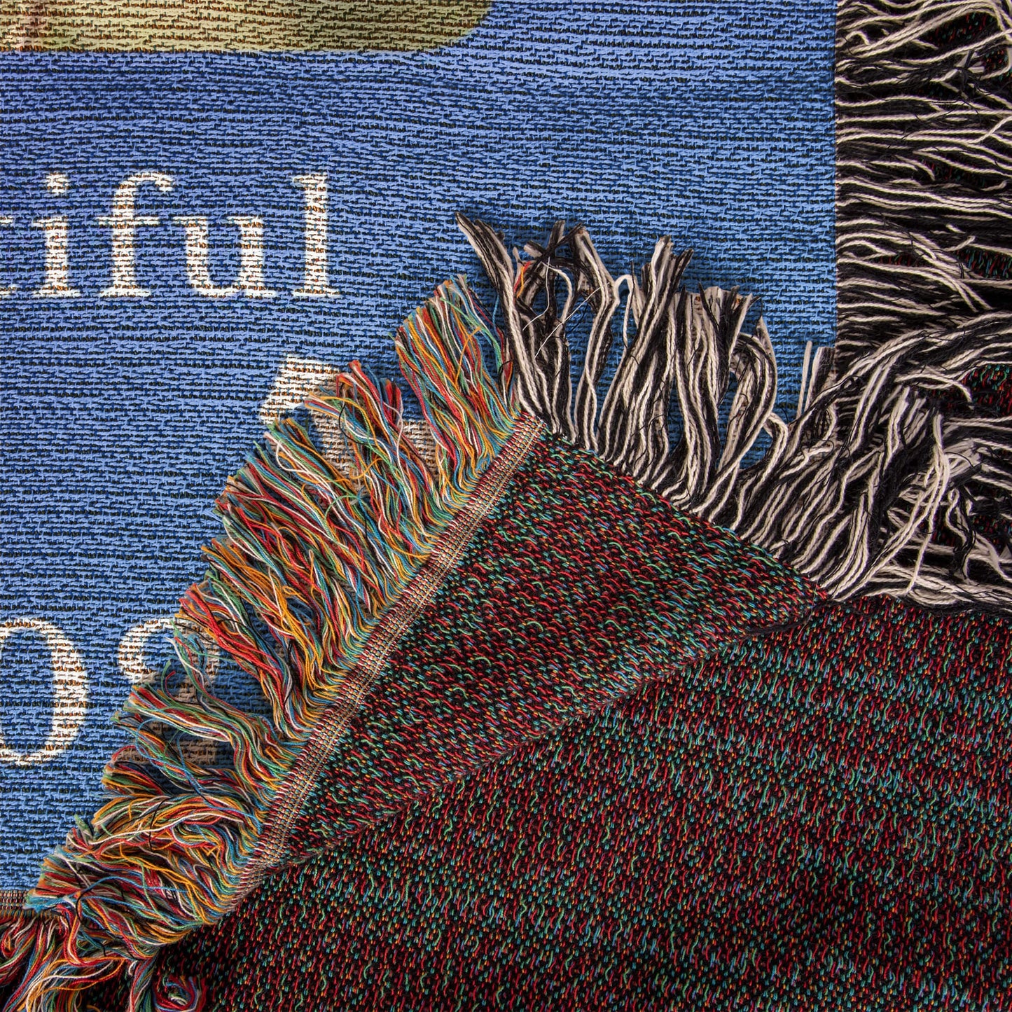 Personalized Horse Photo Woven Blanket with Name & Est Date