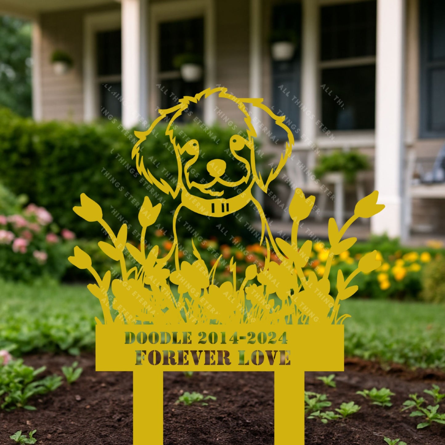 Custom Dog Memorial Sign: Personalized Pet Grave Marker, Outdoor Tribute