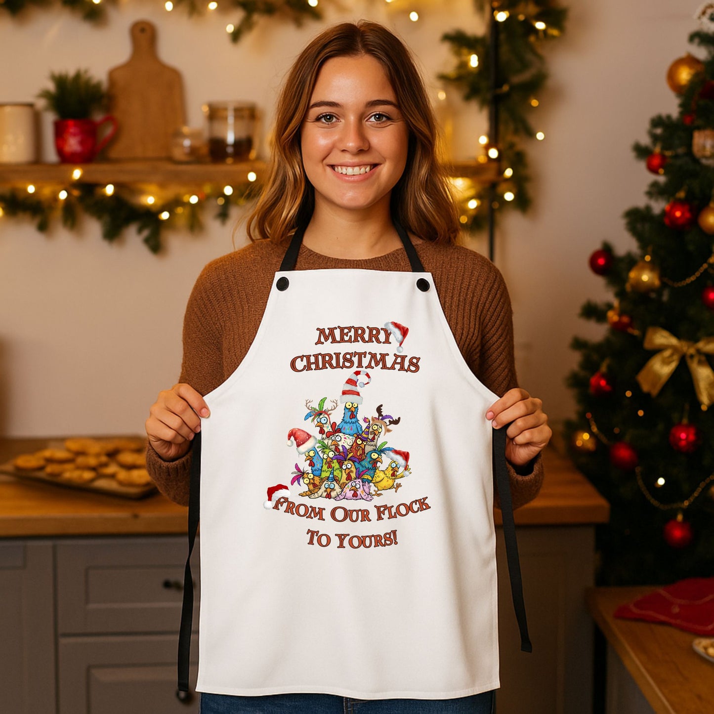 From Our Flock Apron | Funny Christmas Cooking Apron Gift