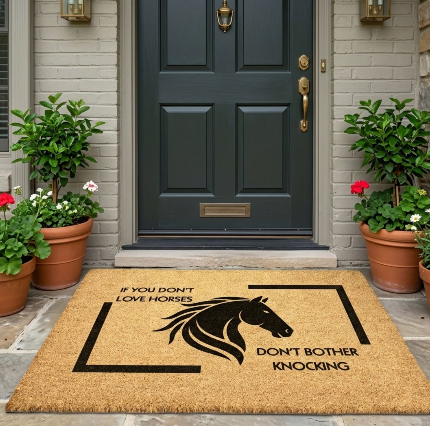 Funny Horse Welcome Doormat - If You Don’t Love Horses Don’t Knock Horse Lover  Mat