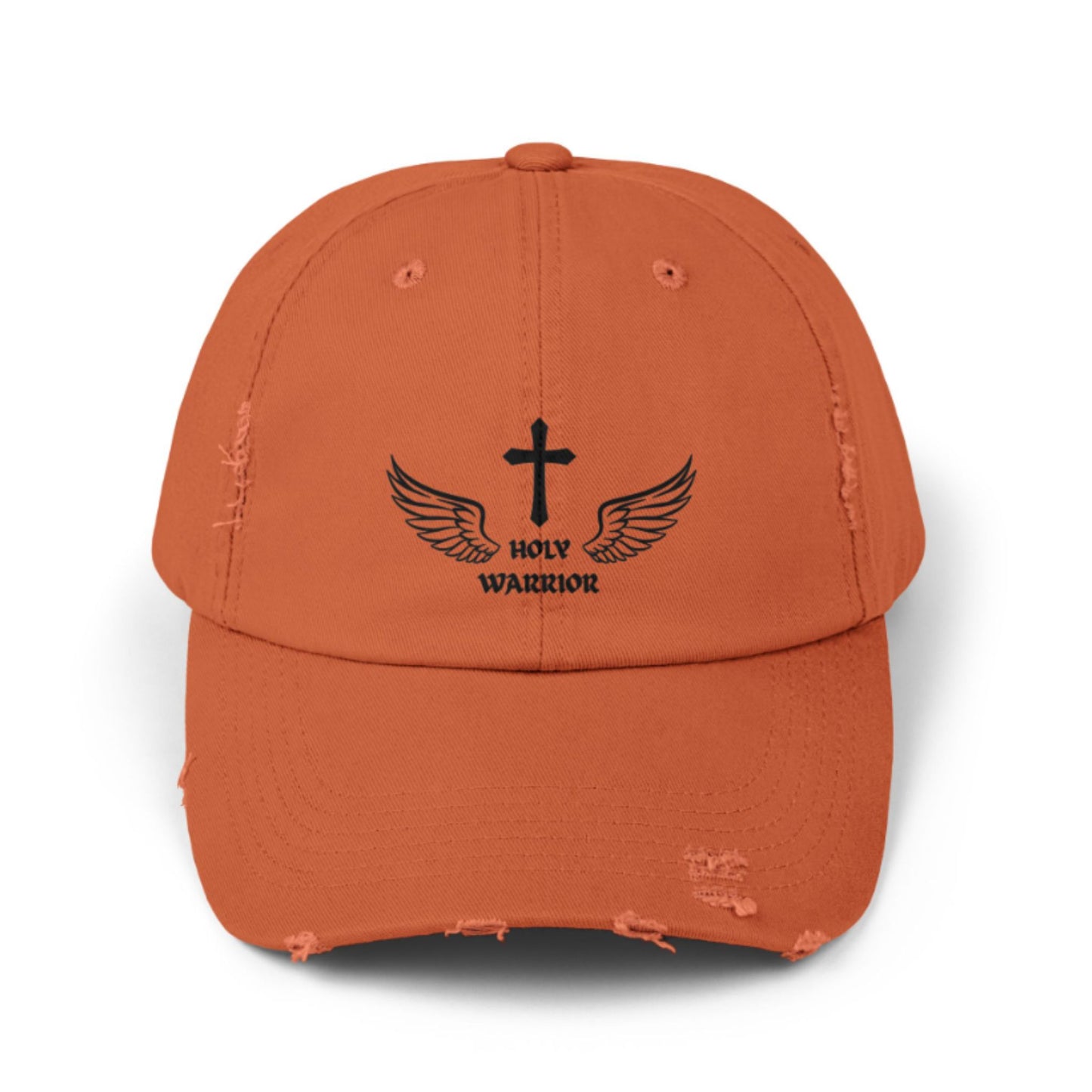 Holy Warrior Distressed Cap - Casual Hat for Faith Lovers