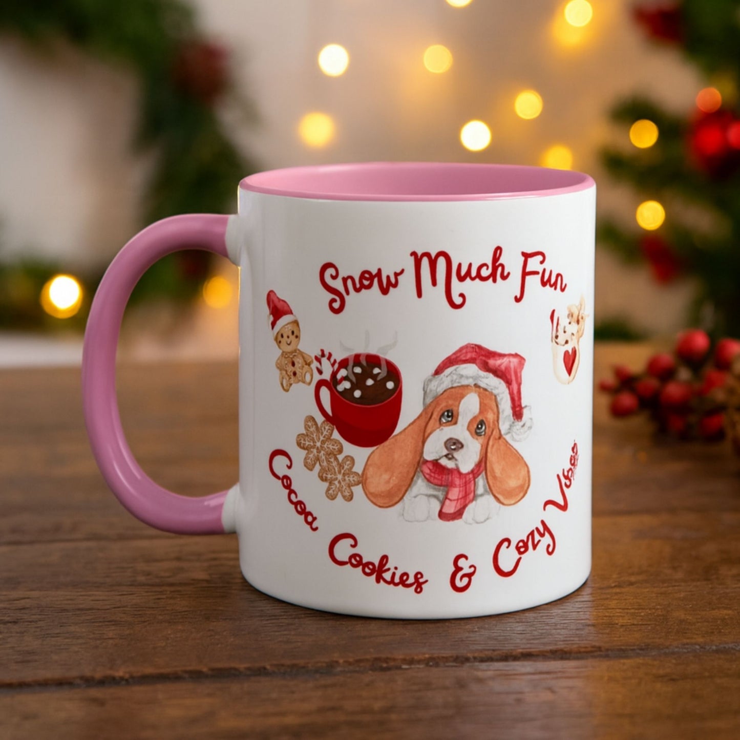 Snow Much Fun Holiday Mug | Festive Two-Tone Christmas Coffee Cup