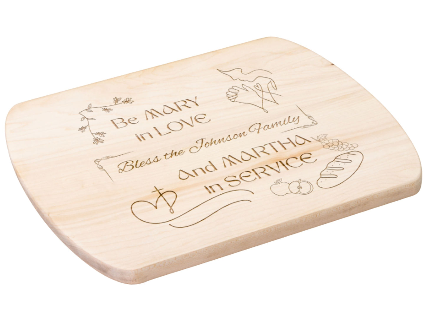 Personalized Christian Cutting Board-Faith-Based Kitchen Decor  Gift for Wife