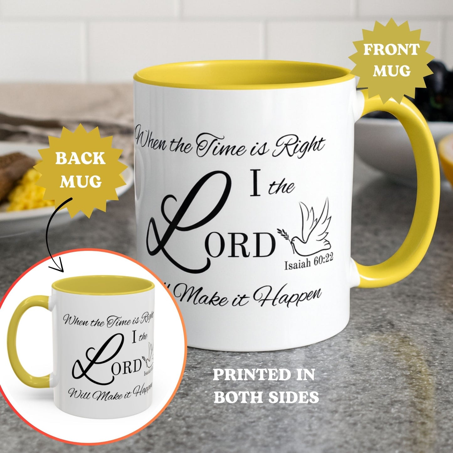 Christian Two-Tone Coffee Mug – Isaiah 60:22 Bible Verse Gift