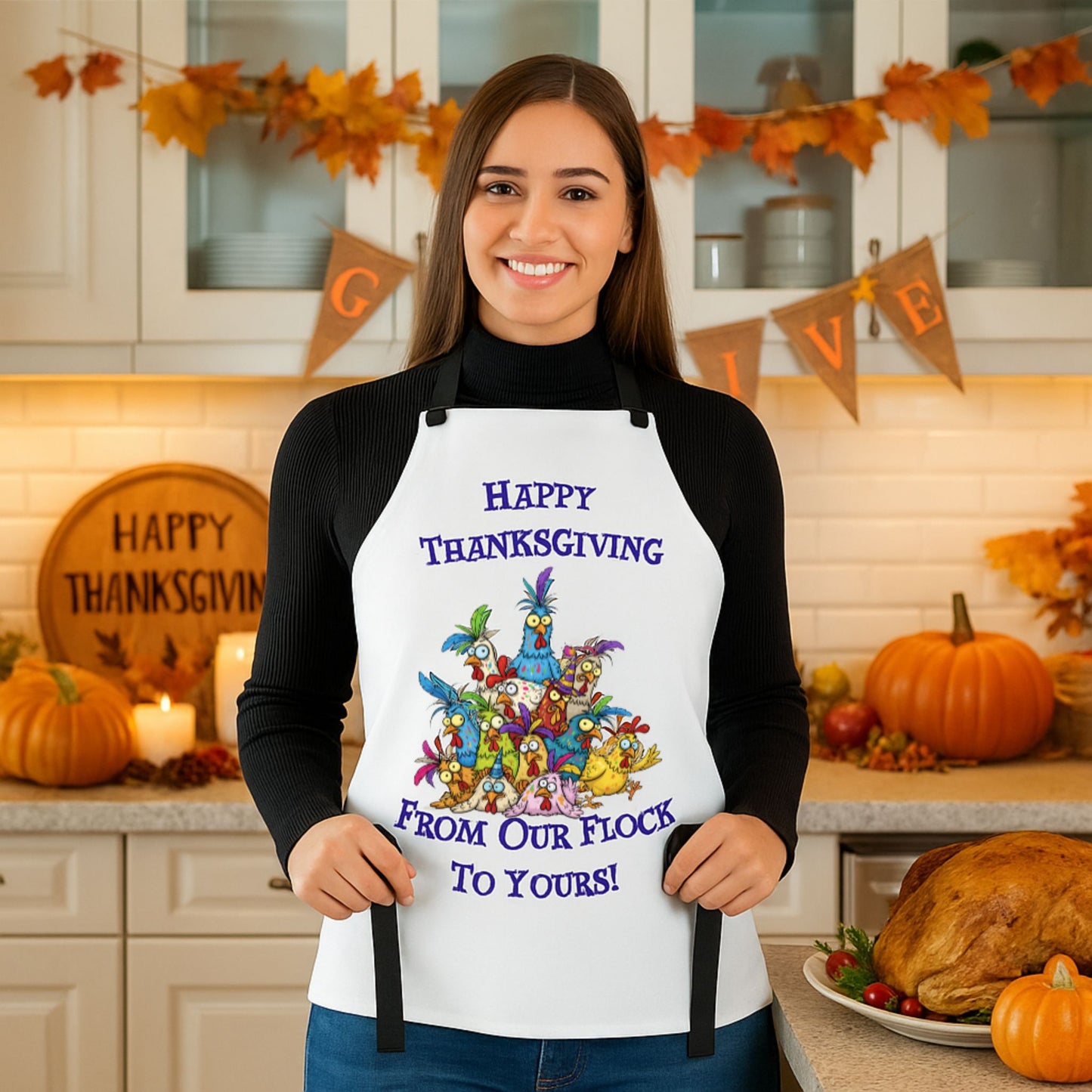 Happy Thanksgiving Apron | Funny Fall Cooking & Baking Gift