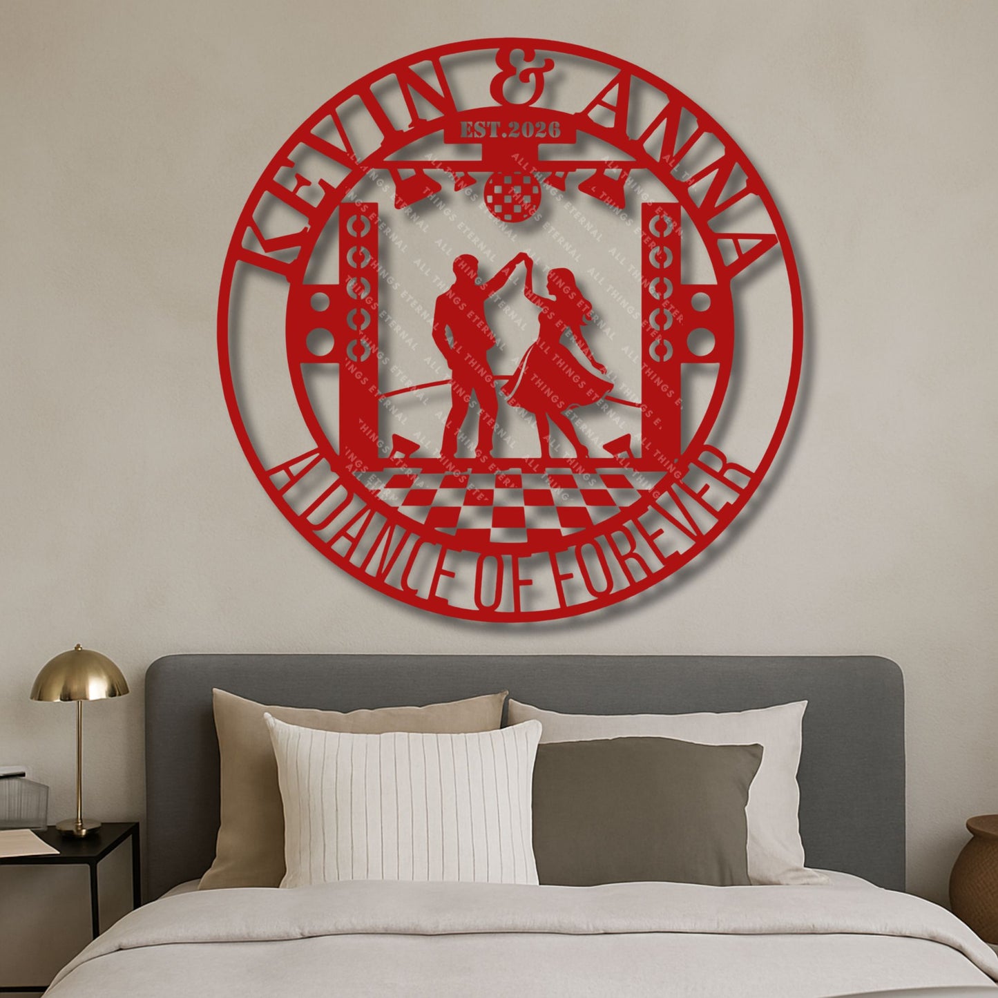 A Dance of Forever Metal Sign – Personalized Couple Wall Art Gift