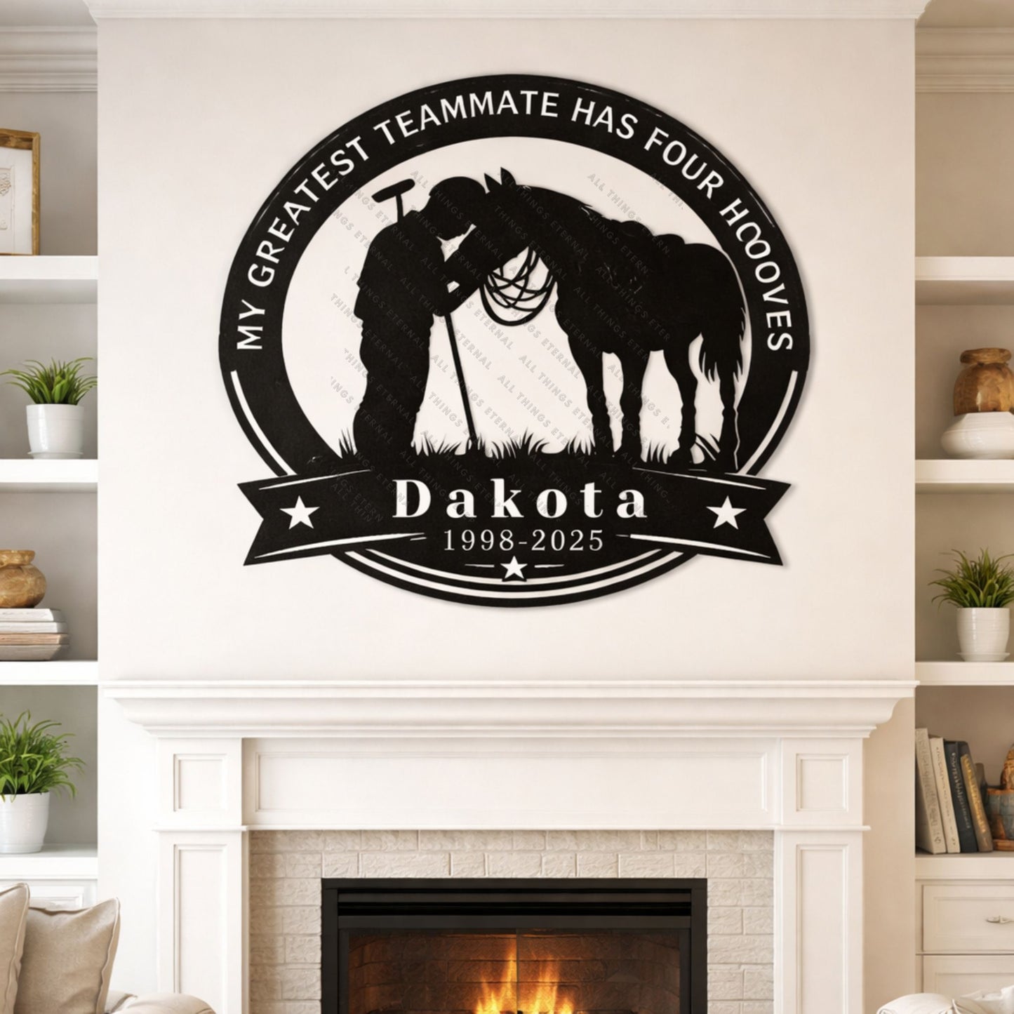 Personalized Polo Player Horse Memorial Metal Sign – Gift for Polo Players
