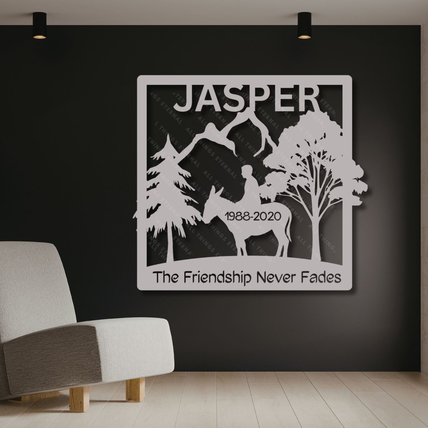 Personalized Donkey Memorial Metal Wall Sign – Custom Farm Animal Art