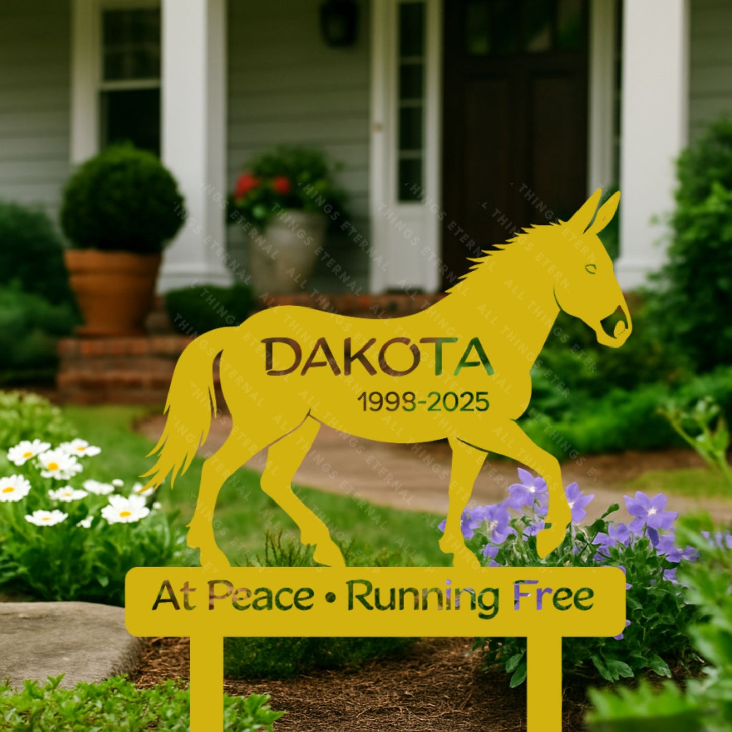 Personalized Mule Memorial Garden Stake Sign