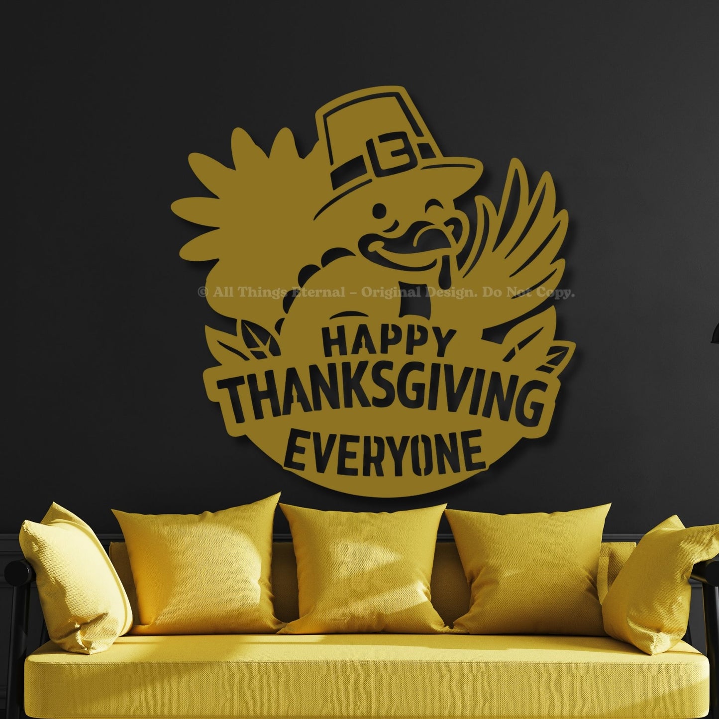 Thanksgiving Turkey Metal Sign - Wall Art for Home