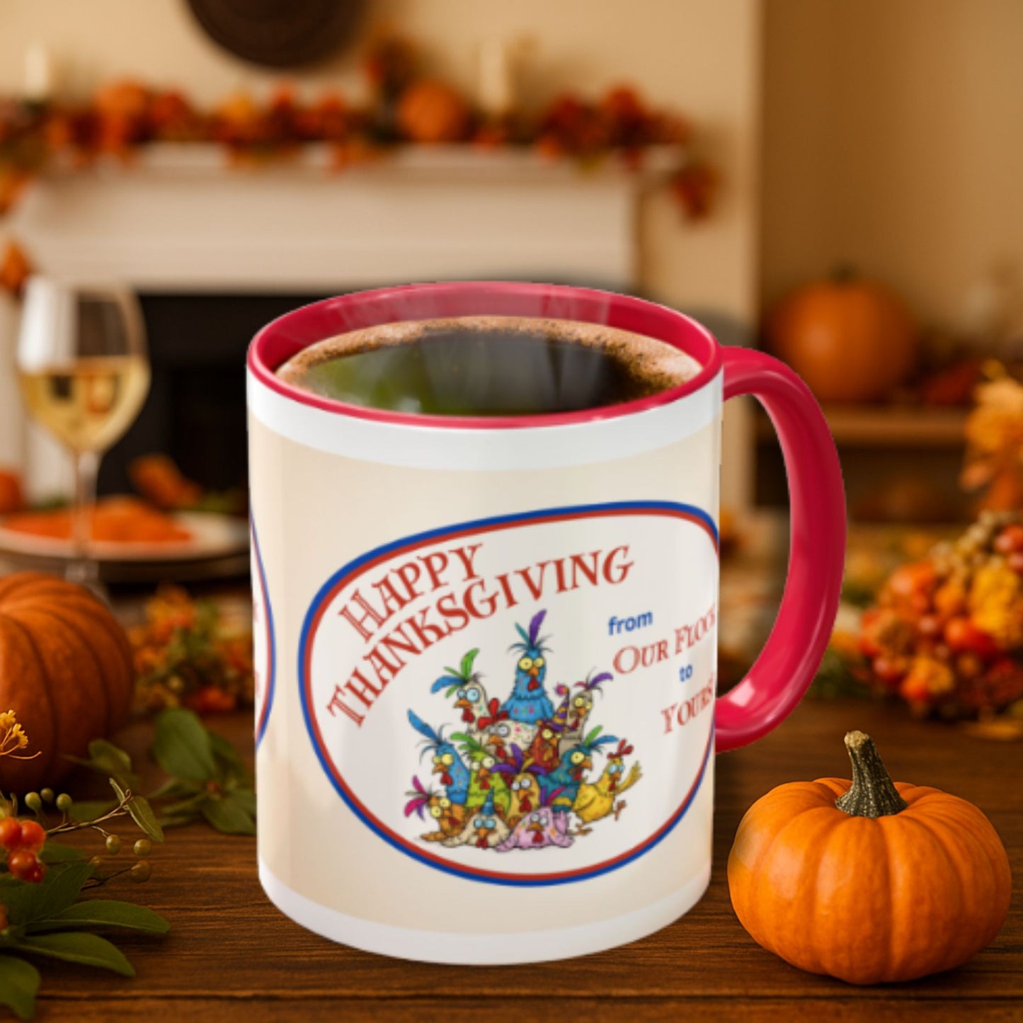 From Our Flock to Yours Mug | Fun Thanksgiving Coffee Cup Gift