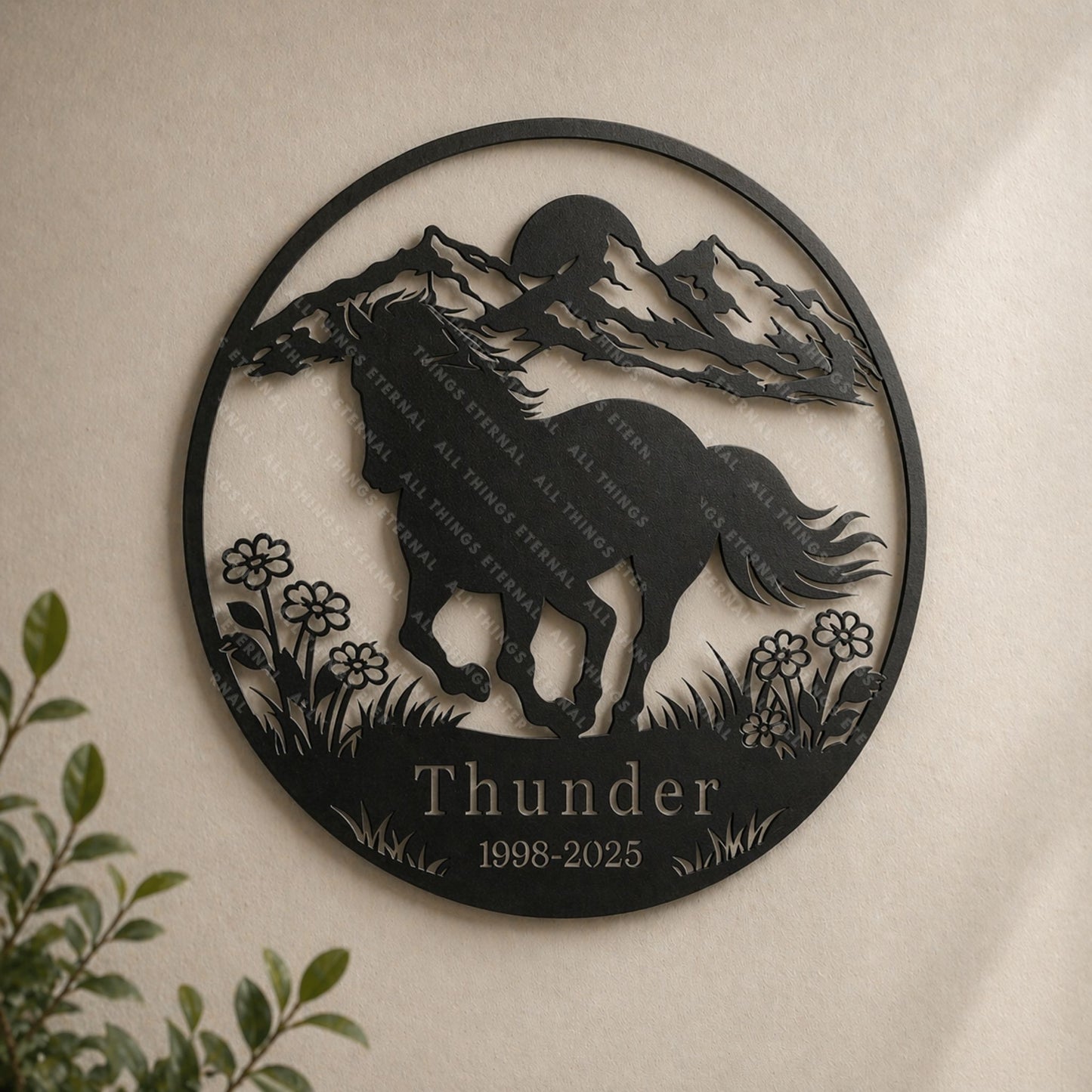 Personalized Horse Memorial Metal Sign – Custom Engraved Tribute Gift