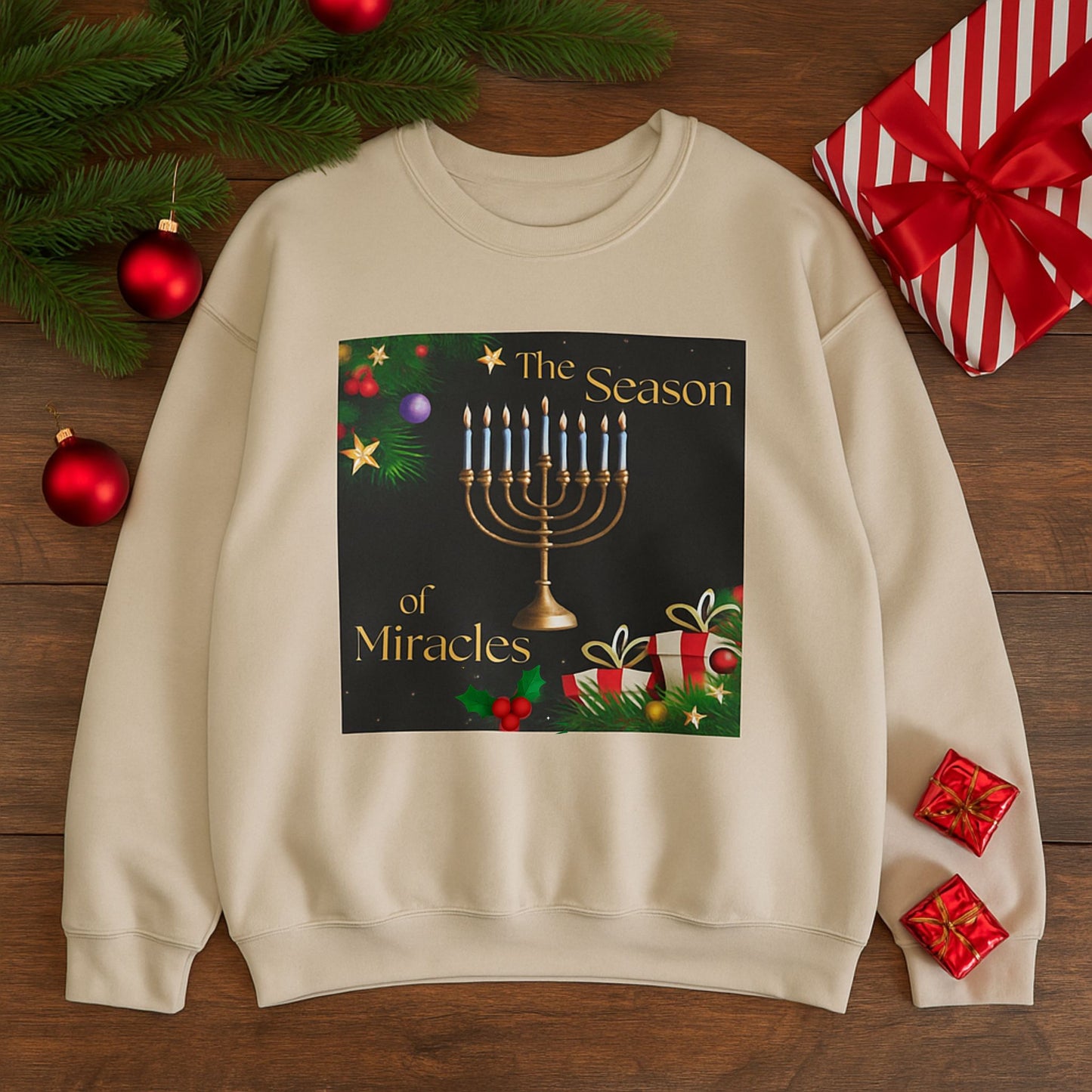Season of Miracles Sweatshirt | Hanukkah & Christmas Unisex Sweatshirt