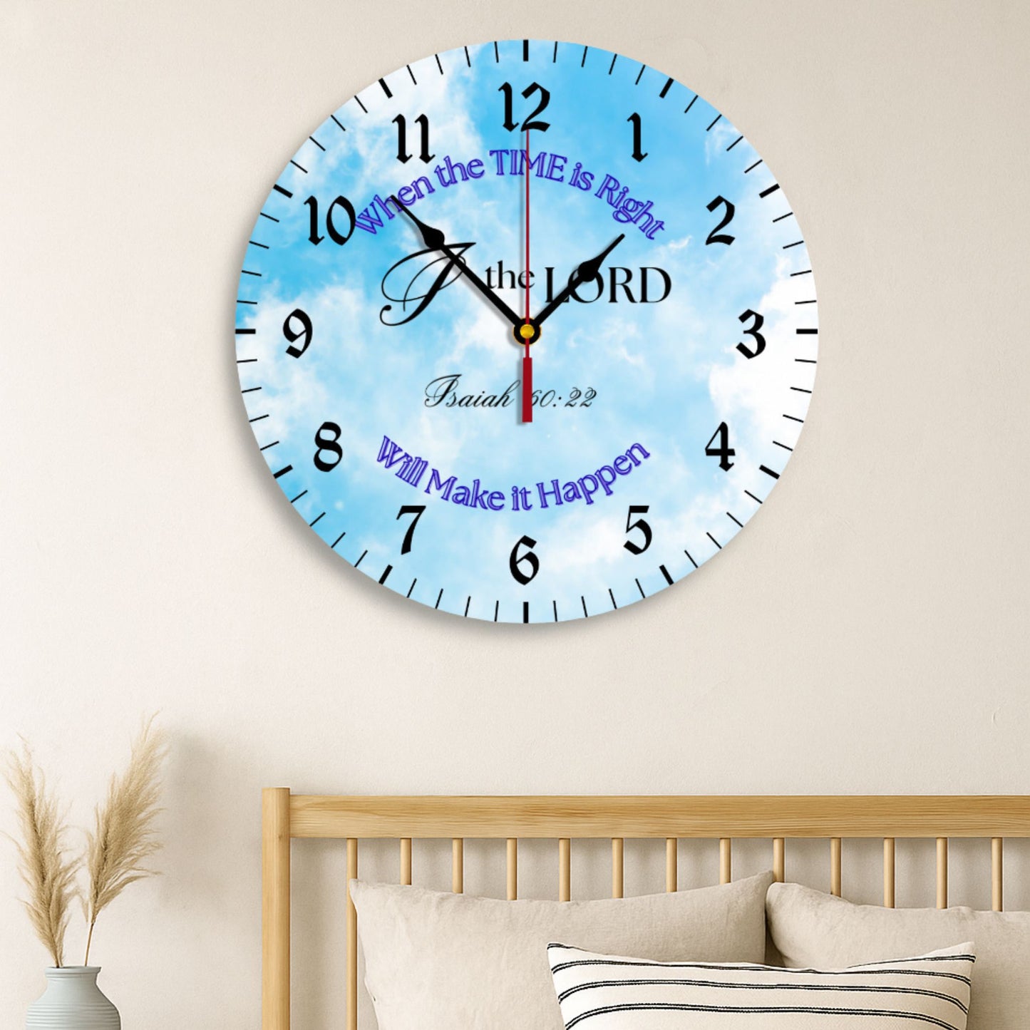 Christian Wall Clock | Isaiah 60:22 Scripture Home & Faith Gift