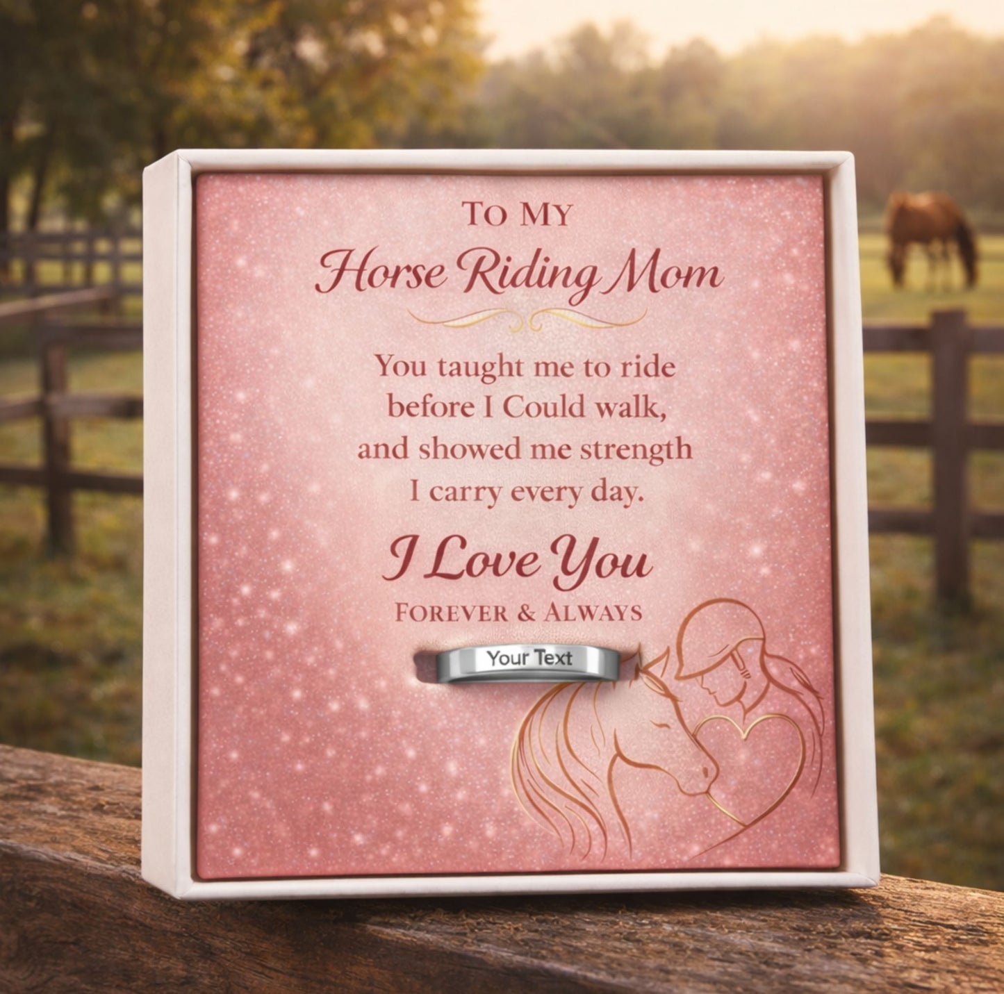Personalized Horse Mom  Ring
