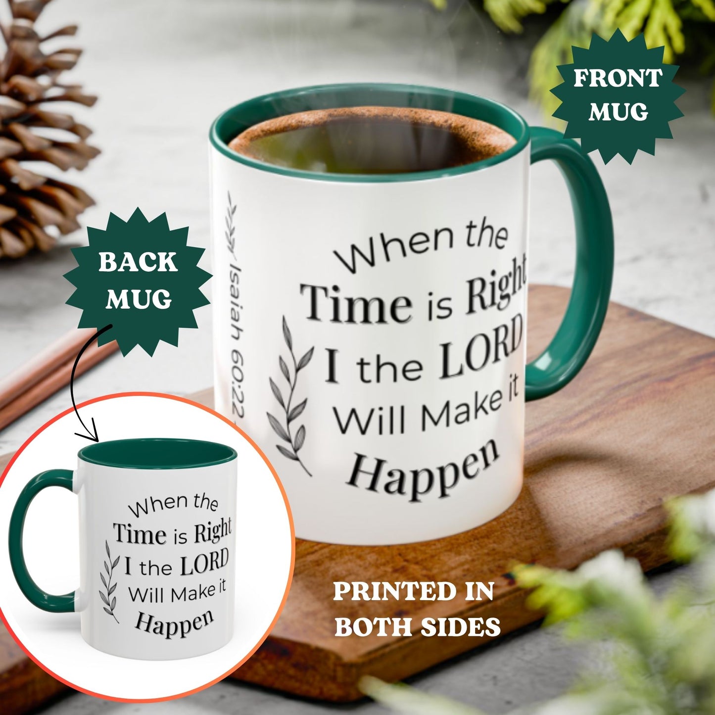 Isaiah 60:22 Bible Verse Mug – Two-Tone Christian Coffee Gift