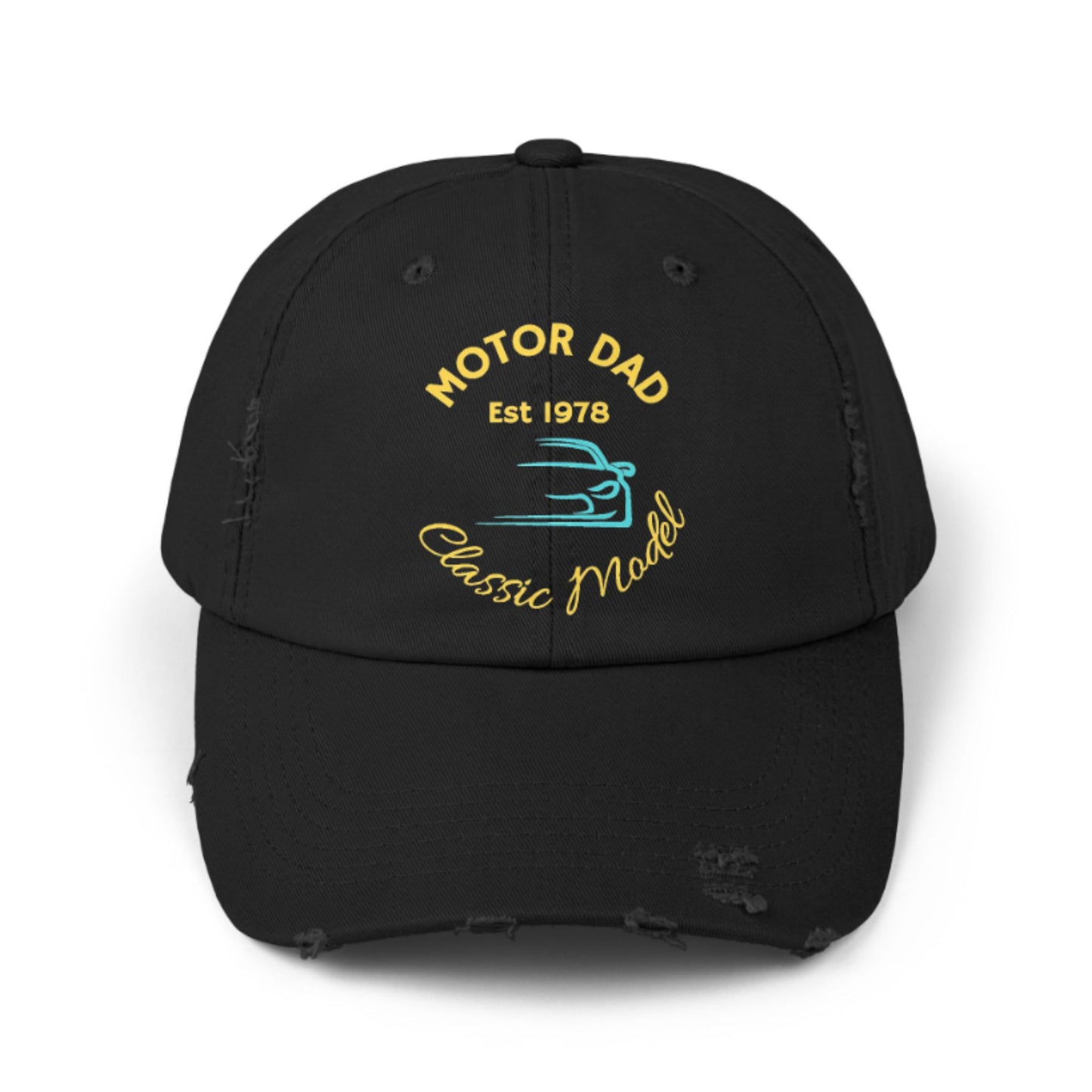 Motor Dad Baseball Cap – Personalized Vintage Distressed Hat Gift