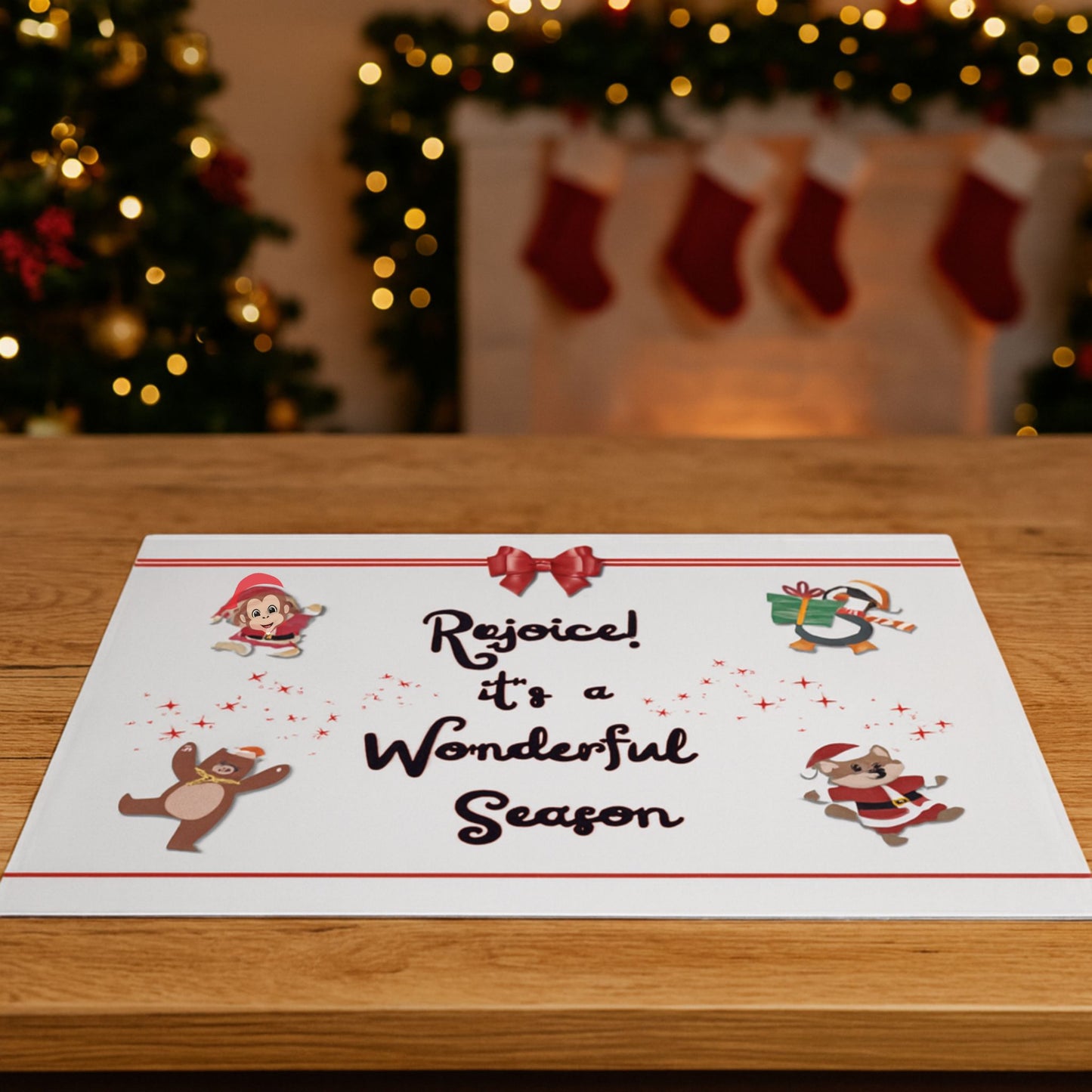 Rejoice Wonderful Season Christmas Placemat – Festive Holiday Decor