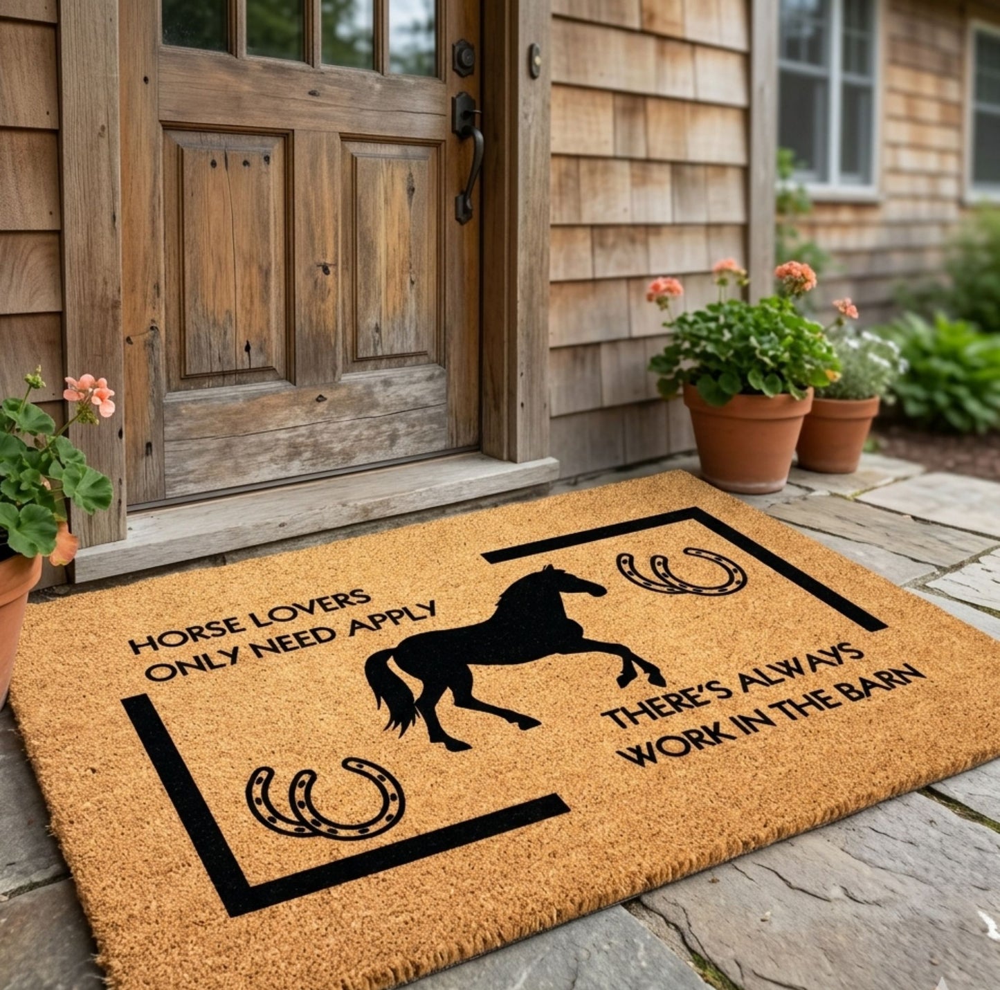 Unique Horse Welcome Doormat – Horse Lovers Only Barn Humor Decor