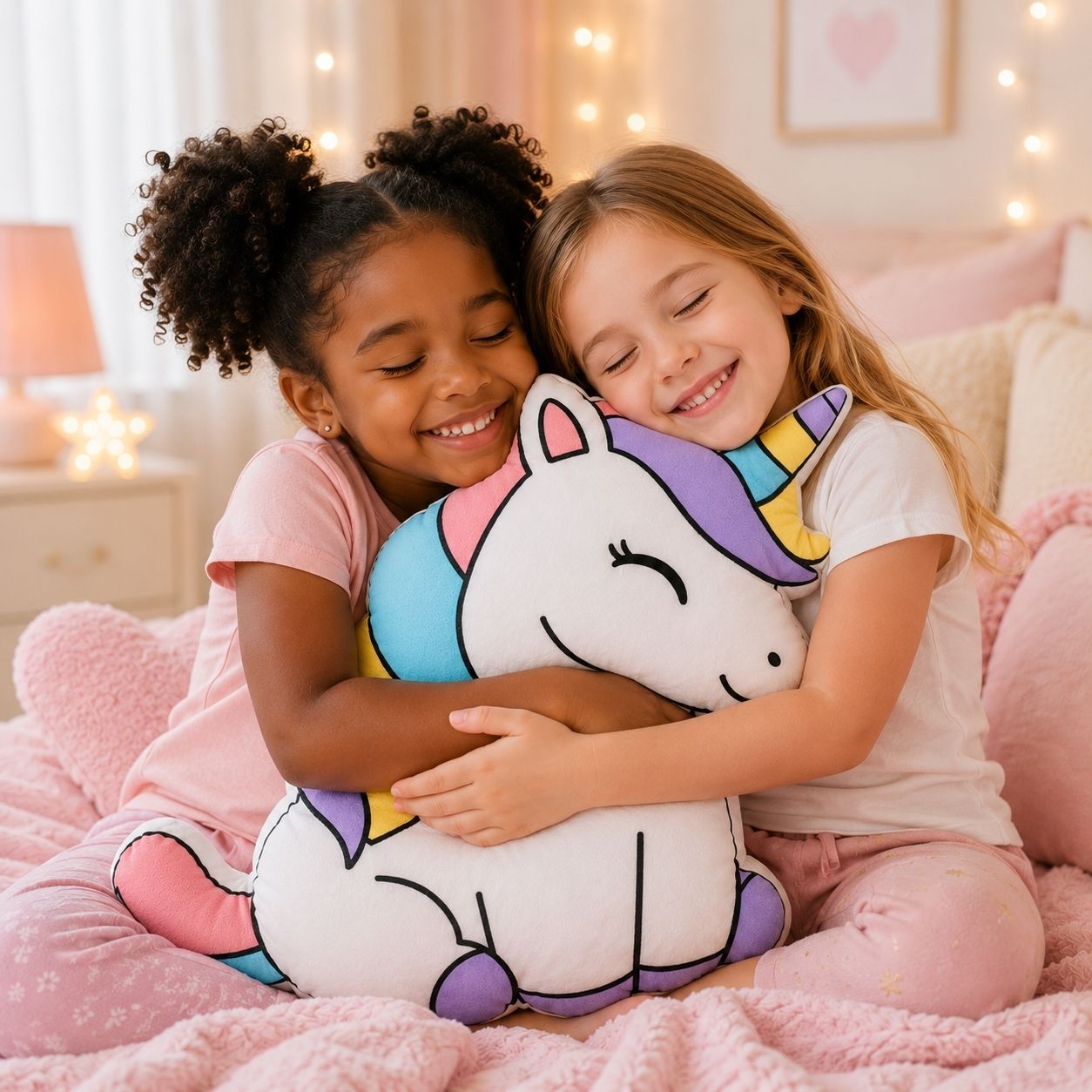 Rainbow Magical Unicorn Shaped Pillow | Cute Unicorn Pillow