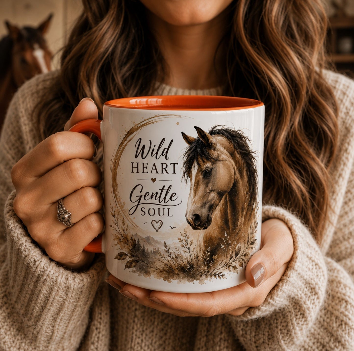 Wild Heart Gentle Soul Horse Mug – Equestrian Coffee Cup Gift for Horse Owners