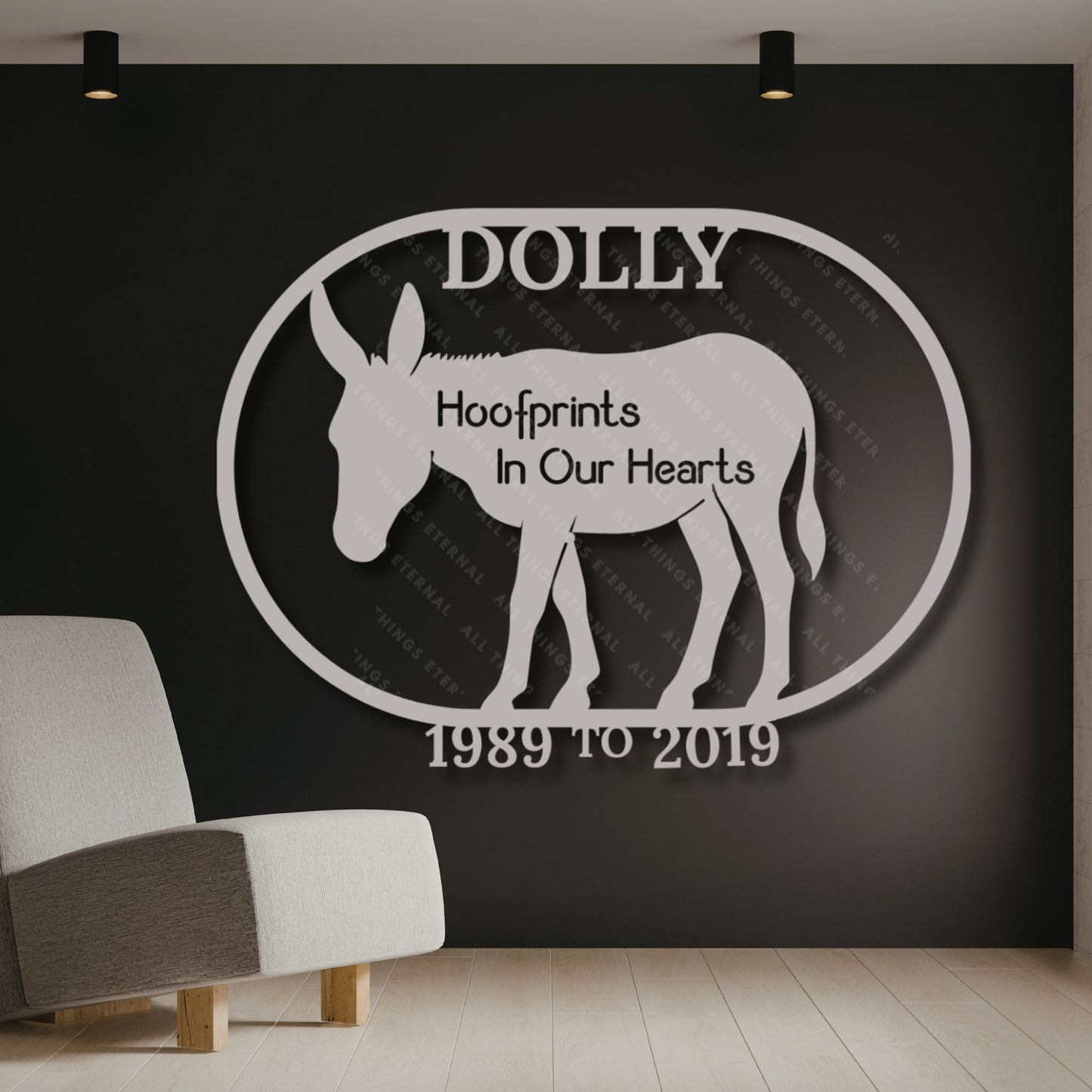 Personalized Donkey Memorial Wall Art – Custom Metal Farm Sign