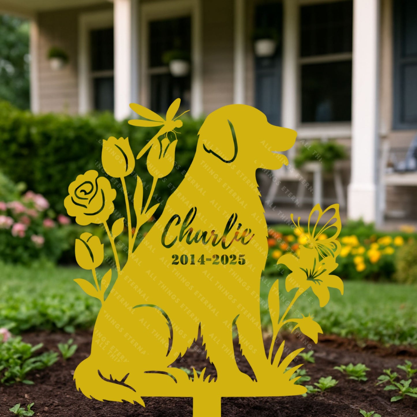 Personalized Dog Memorial Stake – Custom Pet Grave Marker Gift