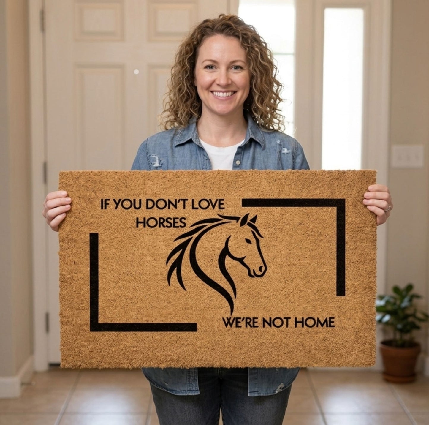 Funny Horse Lover Doormat – If You Don’t Love Horses We’re Not Home