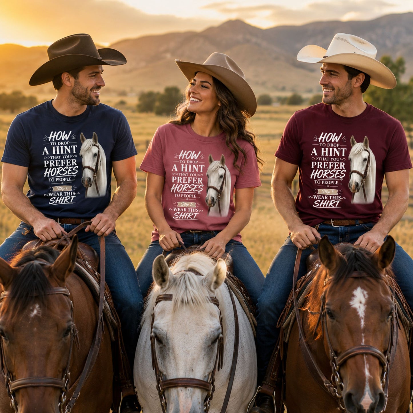 How To Drop A Hint That You Prefer Horses To People Horse Lover T-Shirt