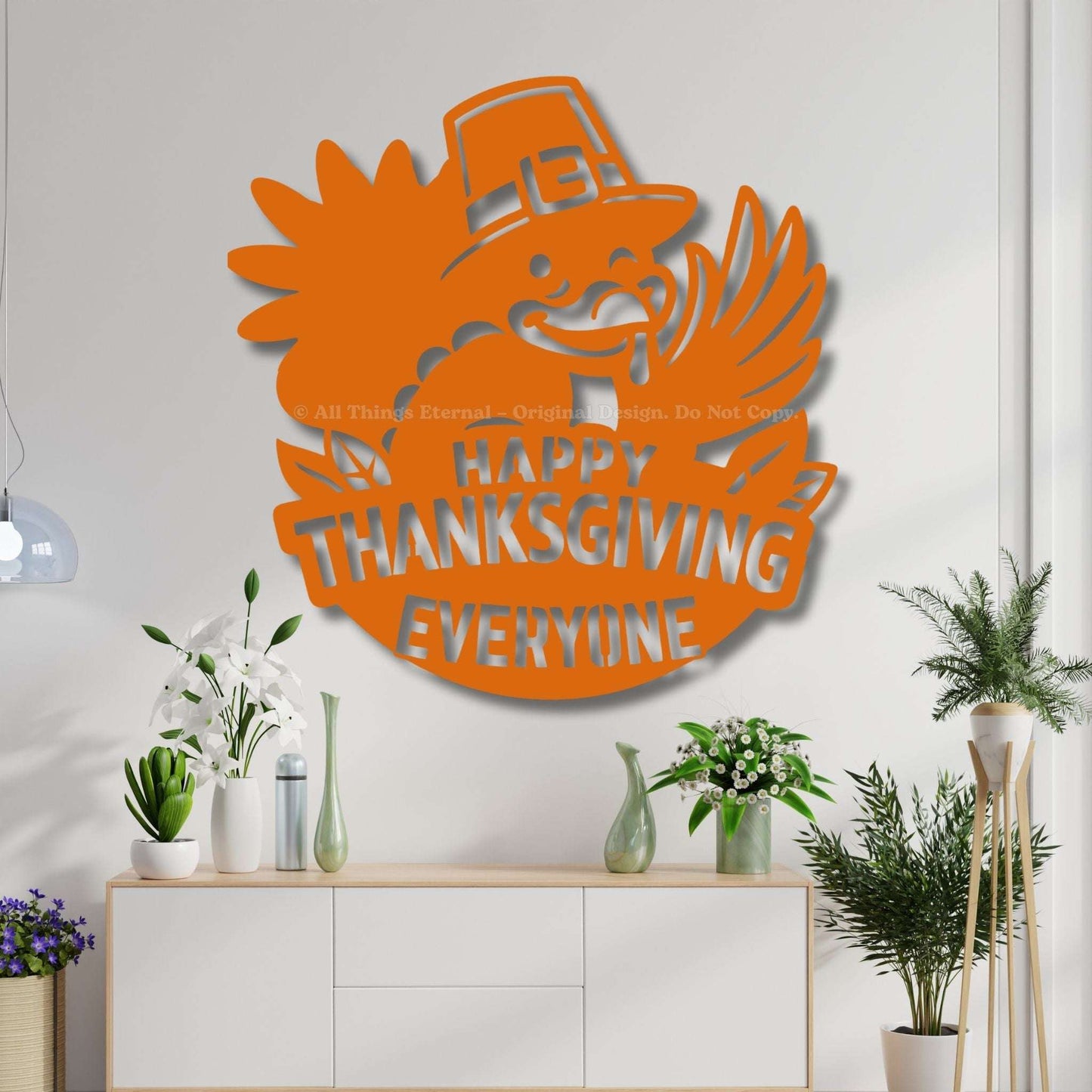 Thanksgiving Turkey Metal Sign - Wall Art for Home