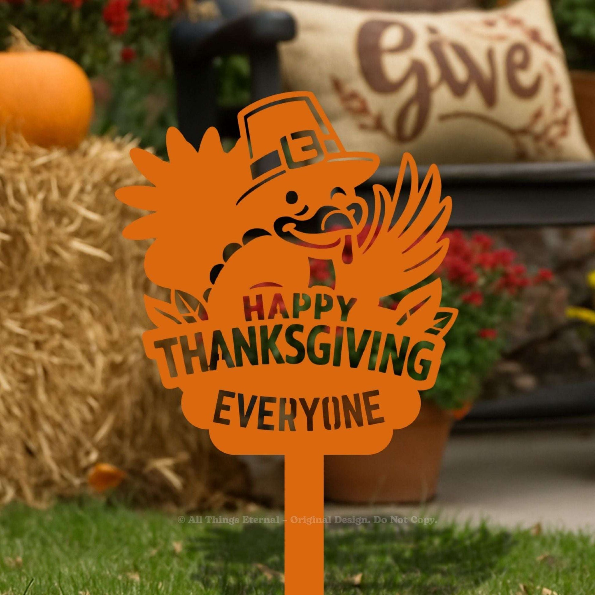 Thanksgiving Metal Yard Sign - Custom Autumn Porch Sign