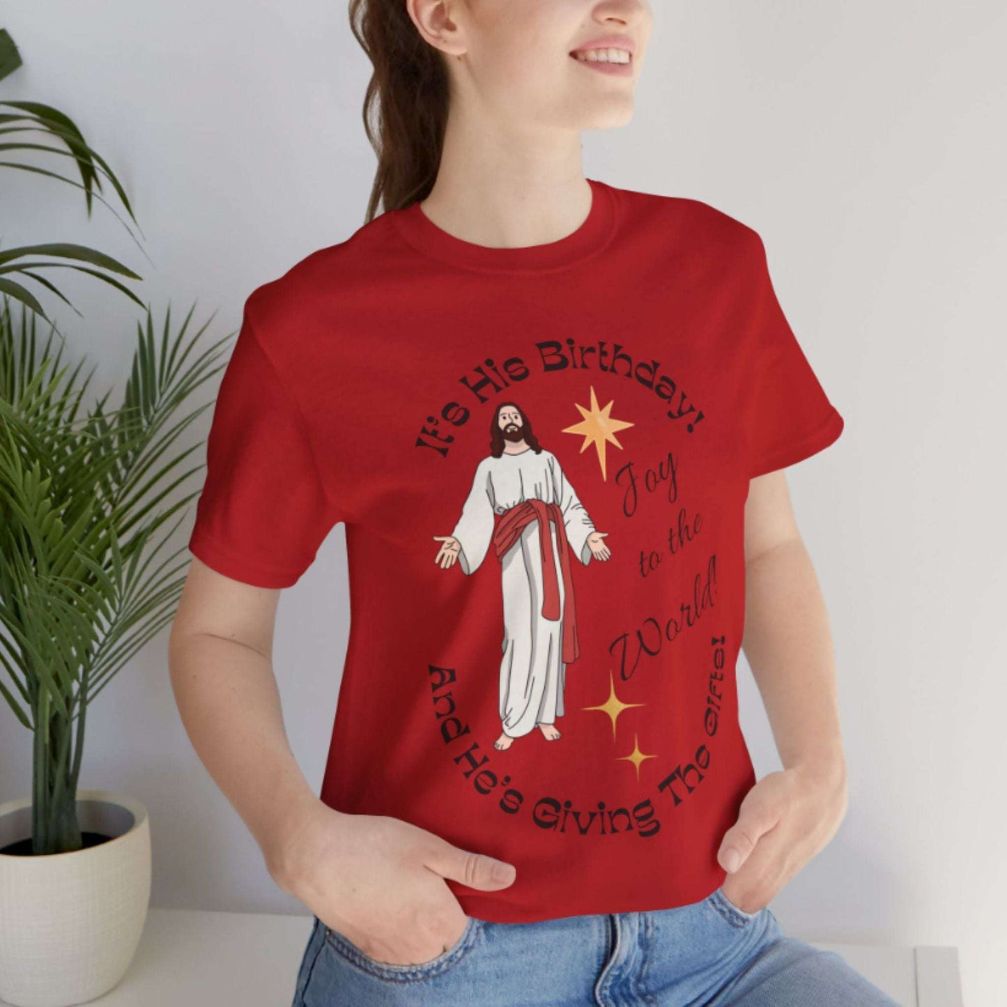 Joy To The World Christian Christmas T-Shirt | Jesus Birthday Tee